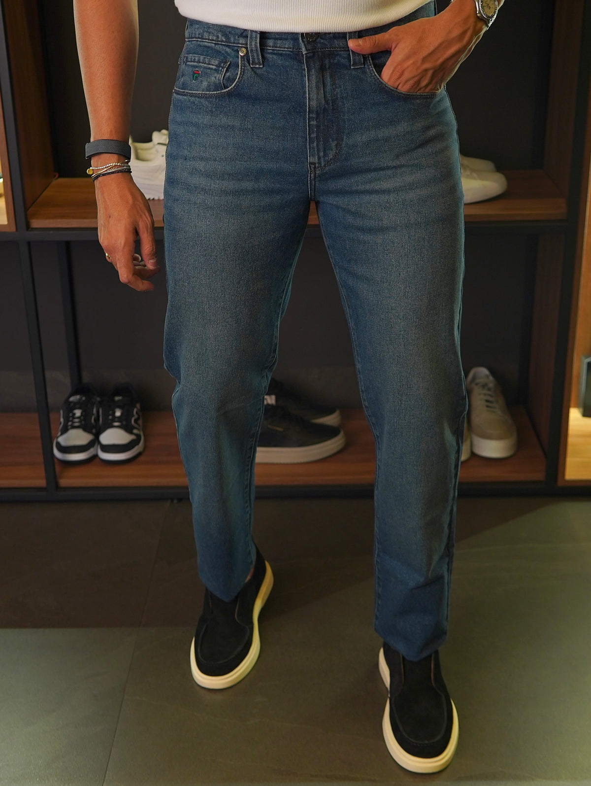 CALÇA JEANS REGULAR FIDELI AZUL ESCURO