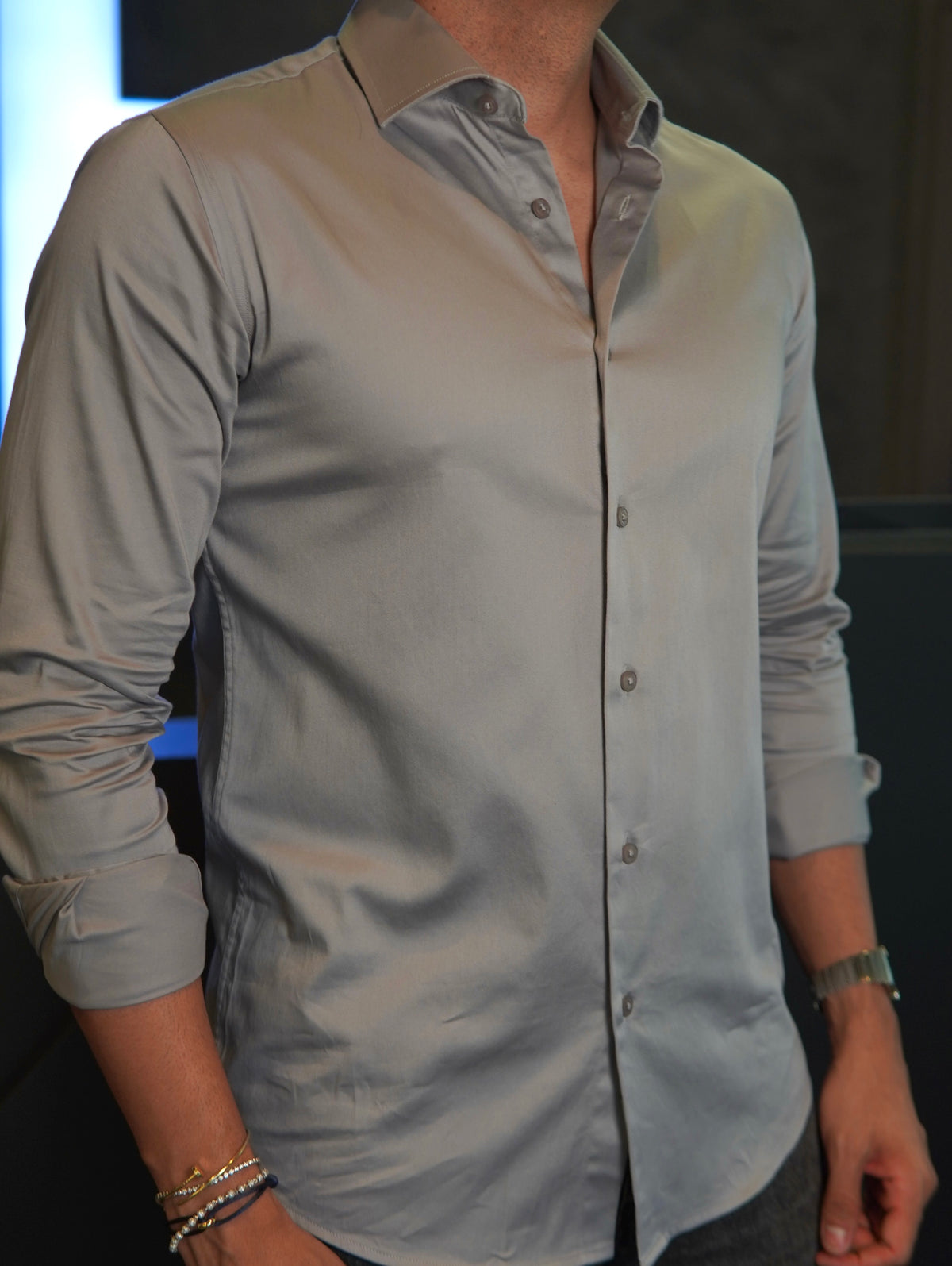 CAMISA M/L ACETINADA ARMIATHO