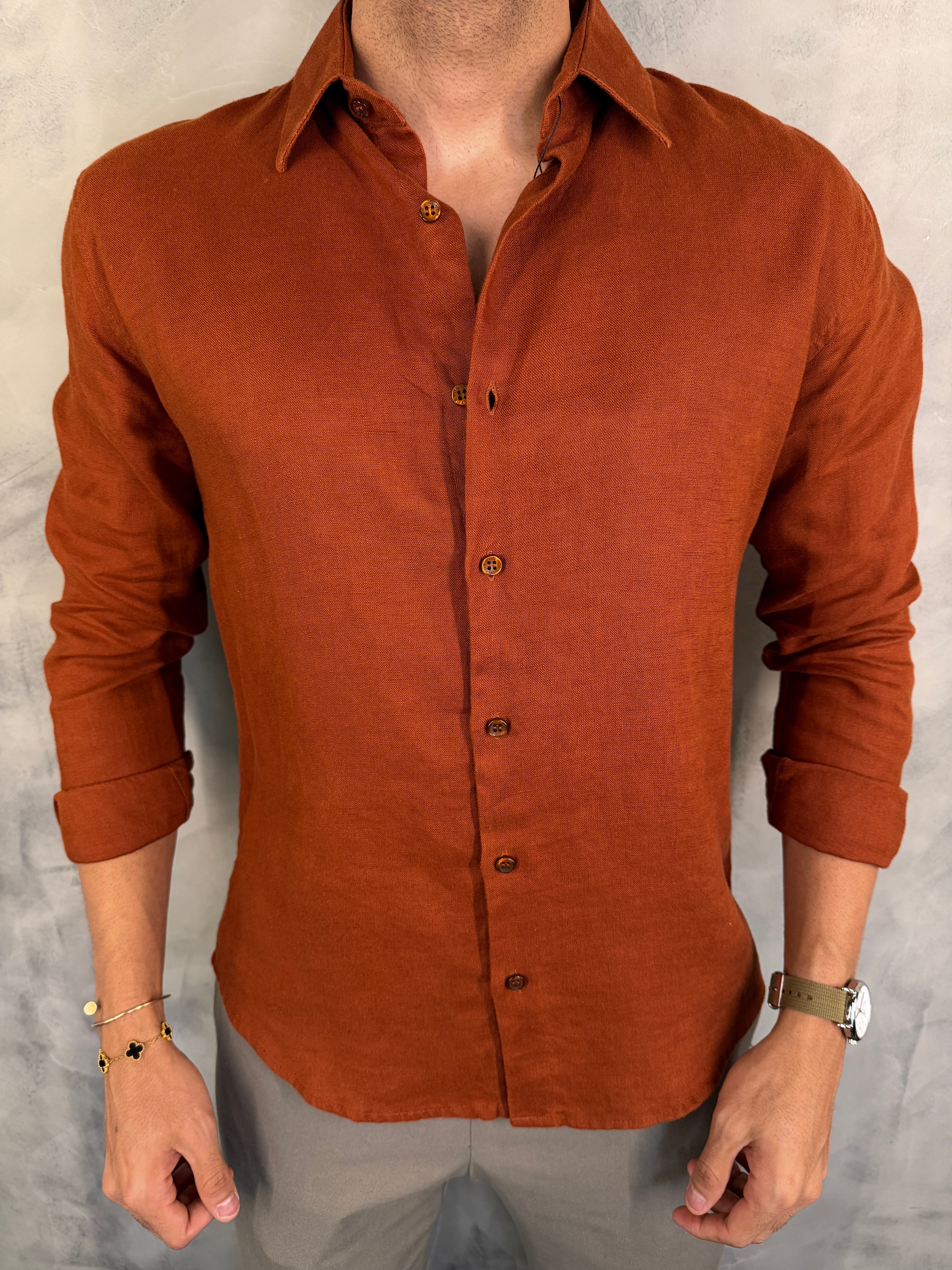 CAMISA M/L OASIS PURO LINHO PONTO H