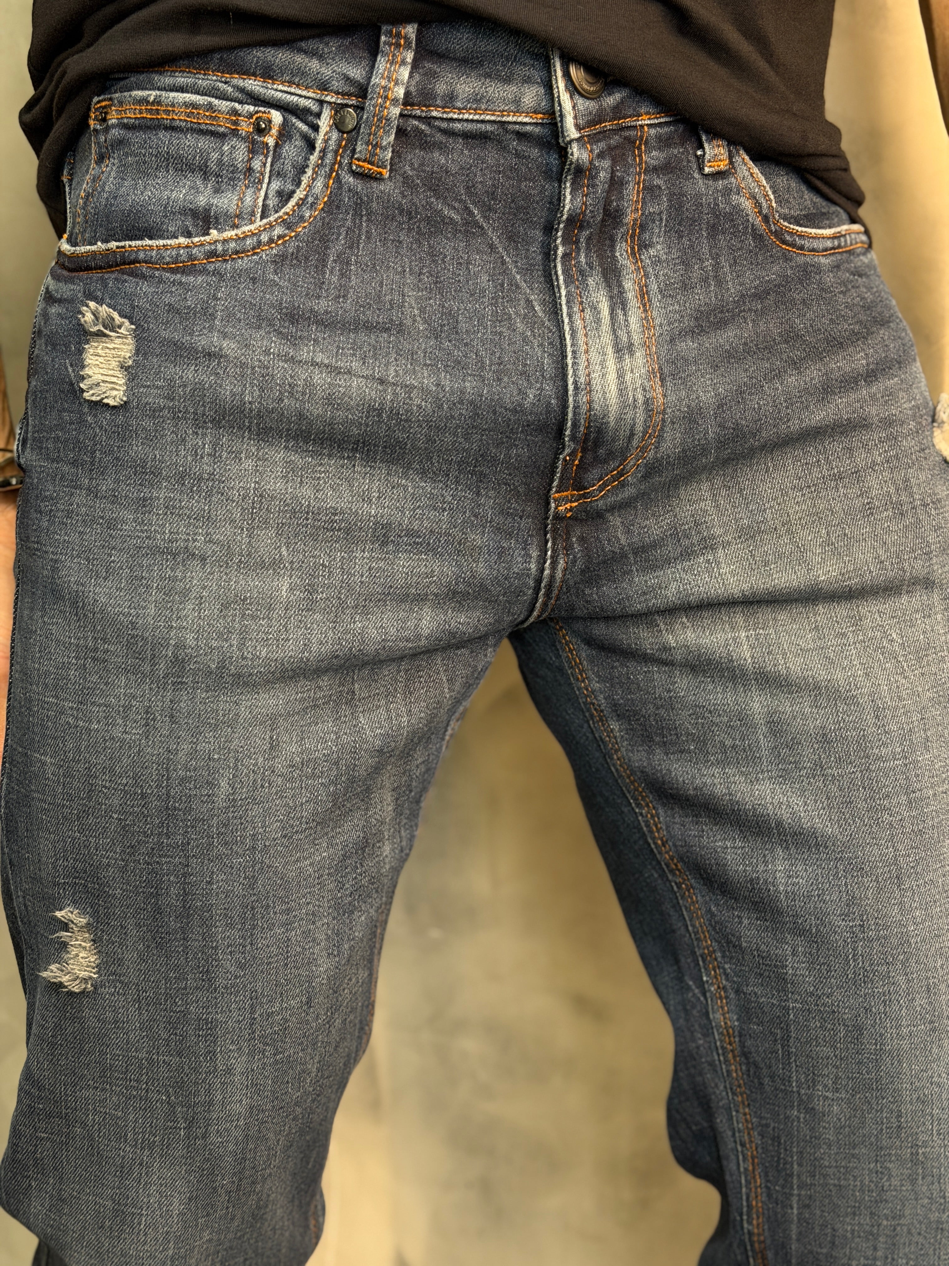 CALÇA JEANS SLIM ORIGINAL DENIM PONTO H JEANS ESCURO