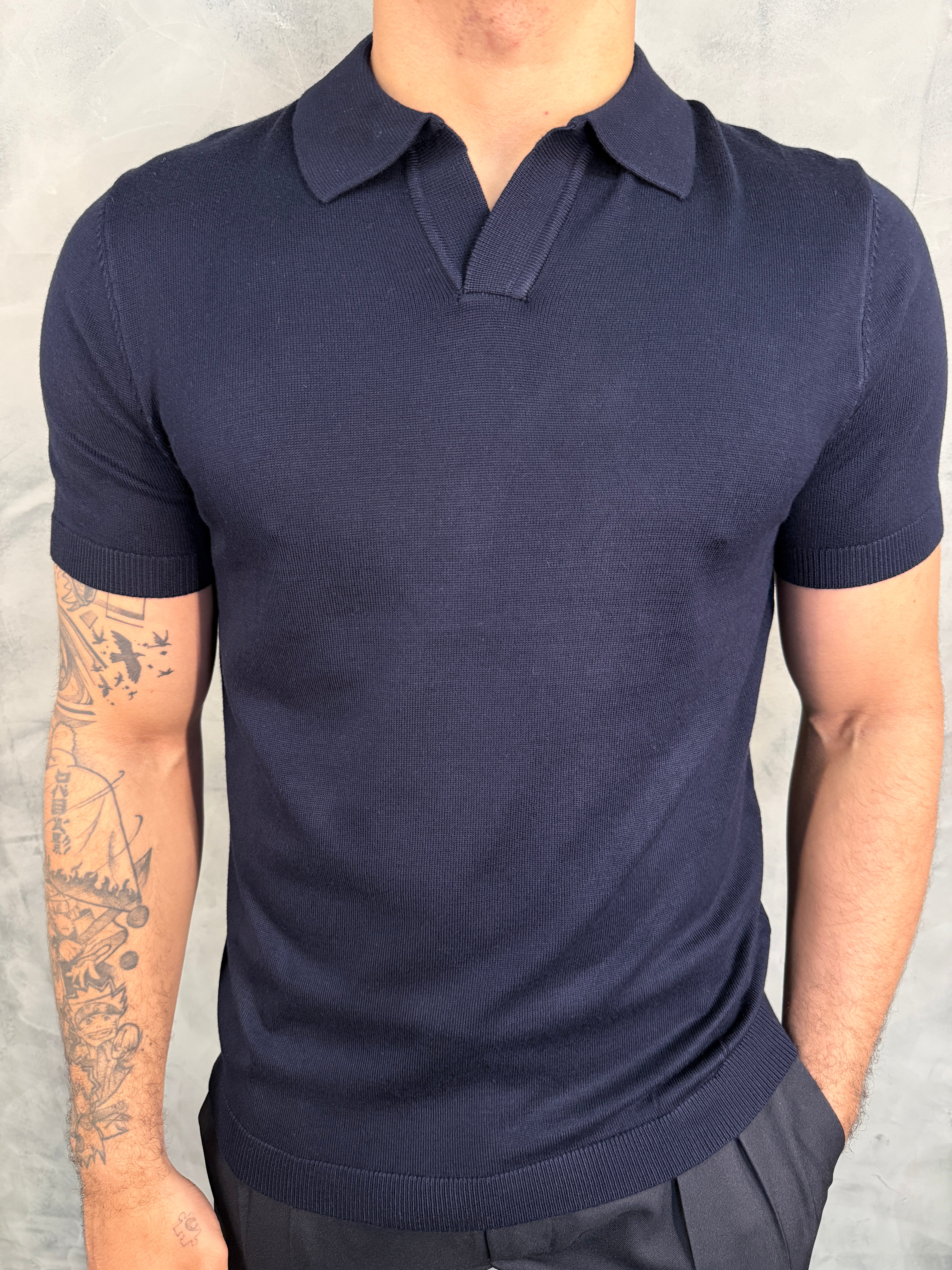 POLO TRICOT GOLA V PONTO H