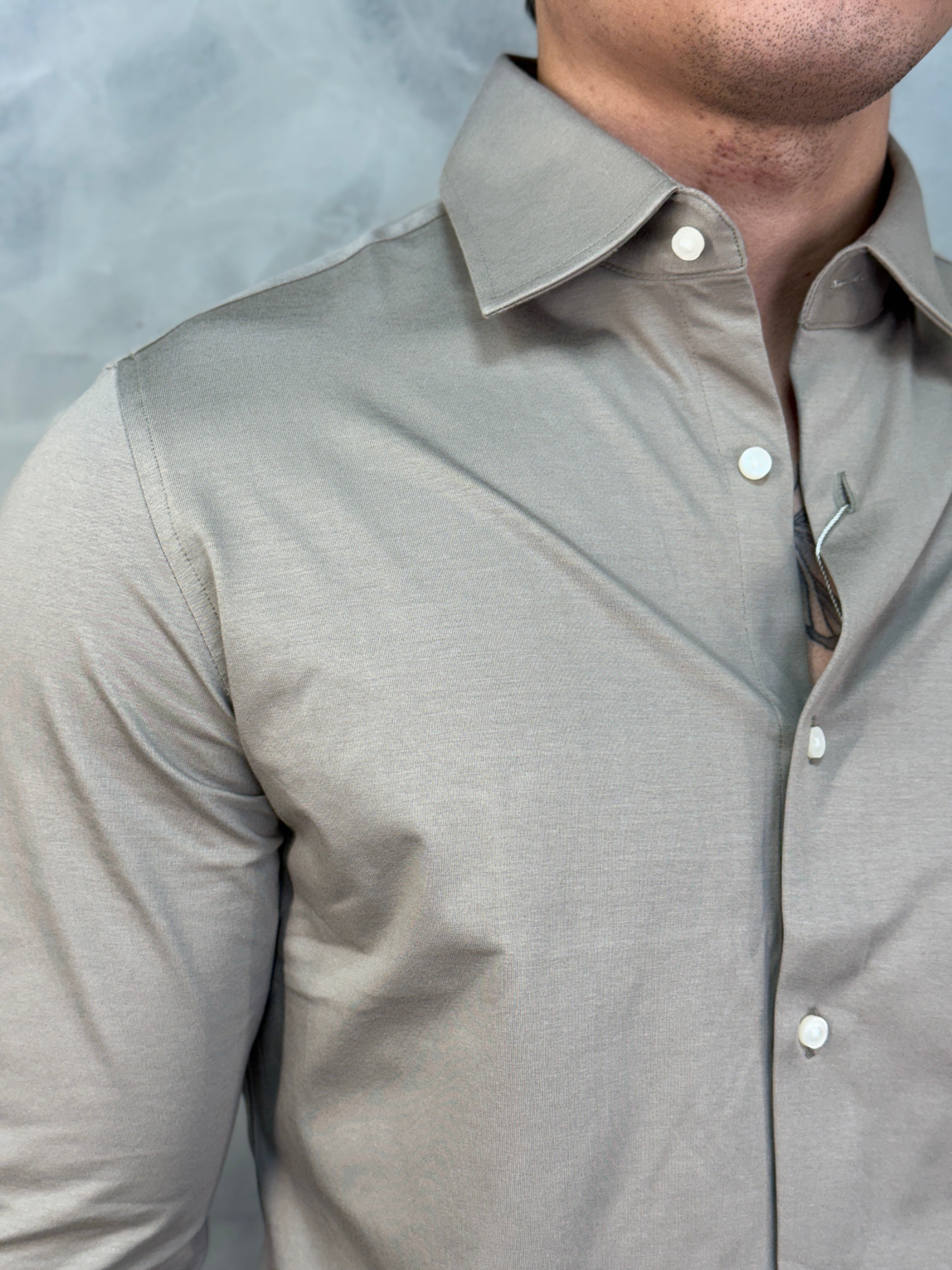 CAMISA M/L COTTON ZAFFERANO KHAKI