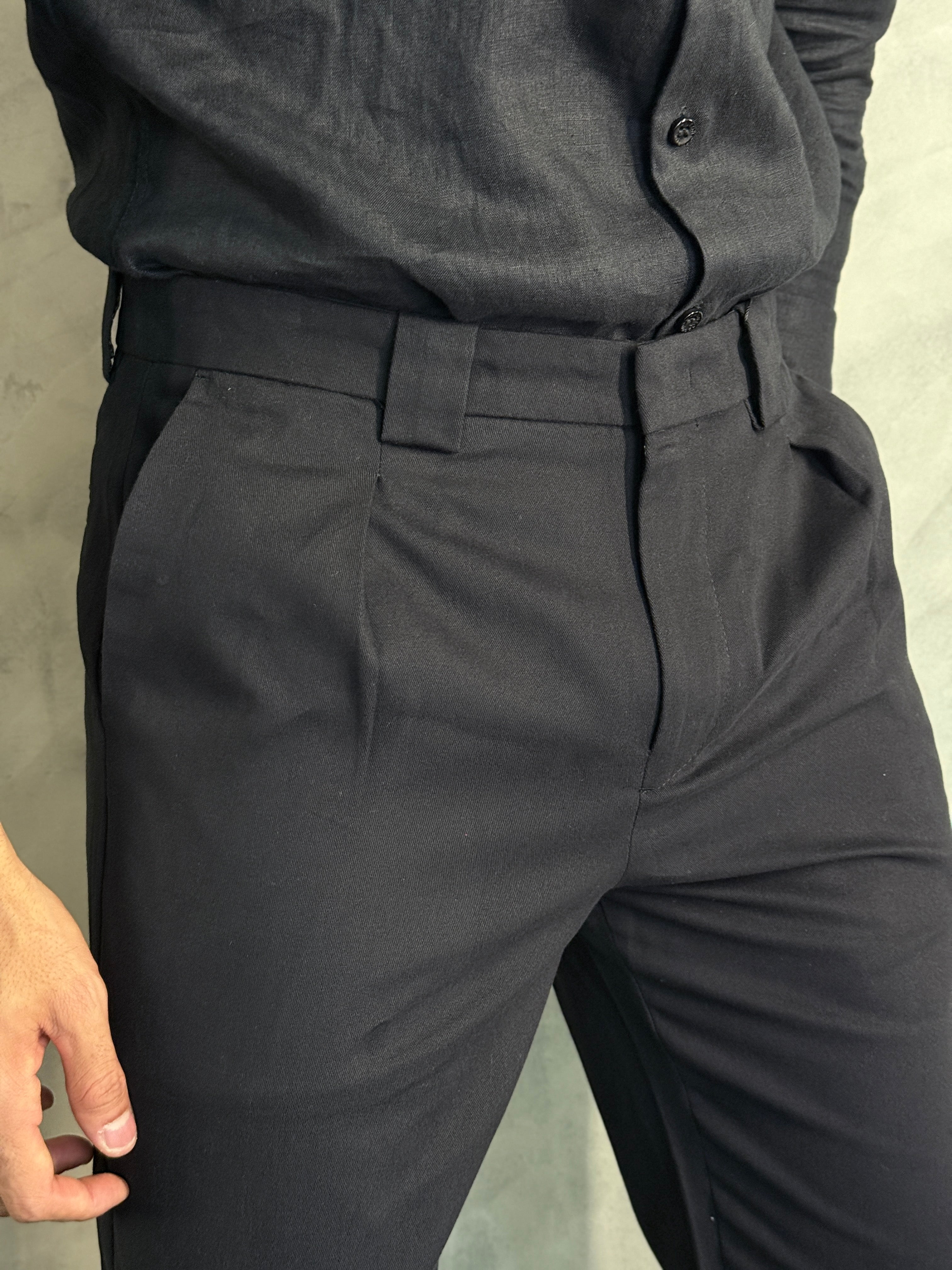 CALÇA ALF. CHICAGO RETA PONTO H PRETO