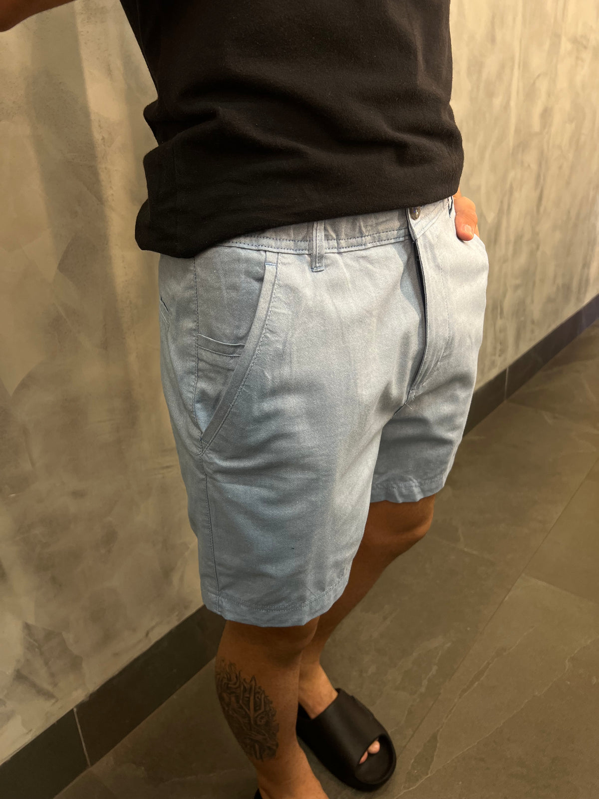 SHORT BÚZIOS ALFAIATARIA PONTO H AZUL CLARO