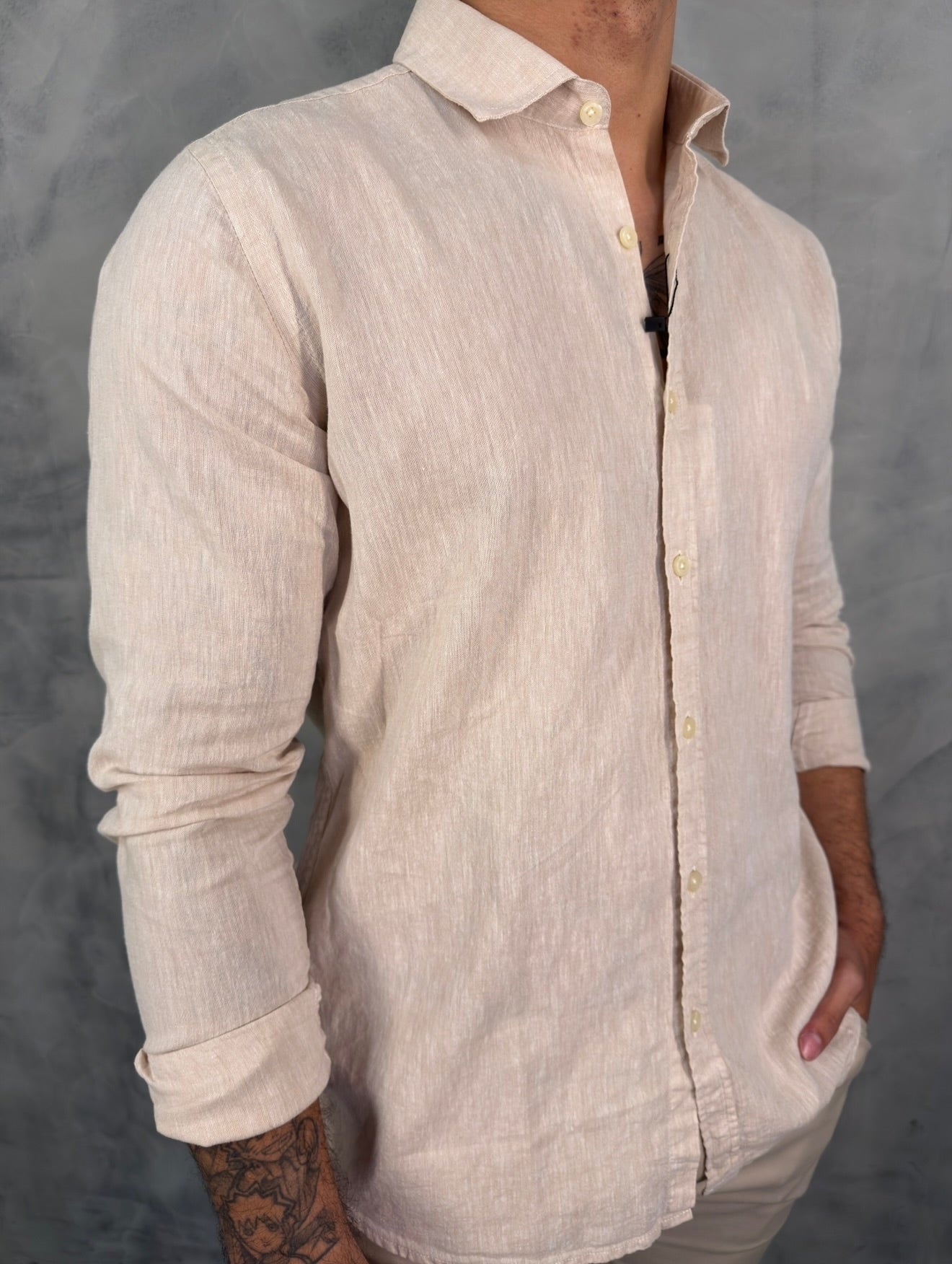 CAMISA M/L TIM MAIA PONTO H NATURAL