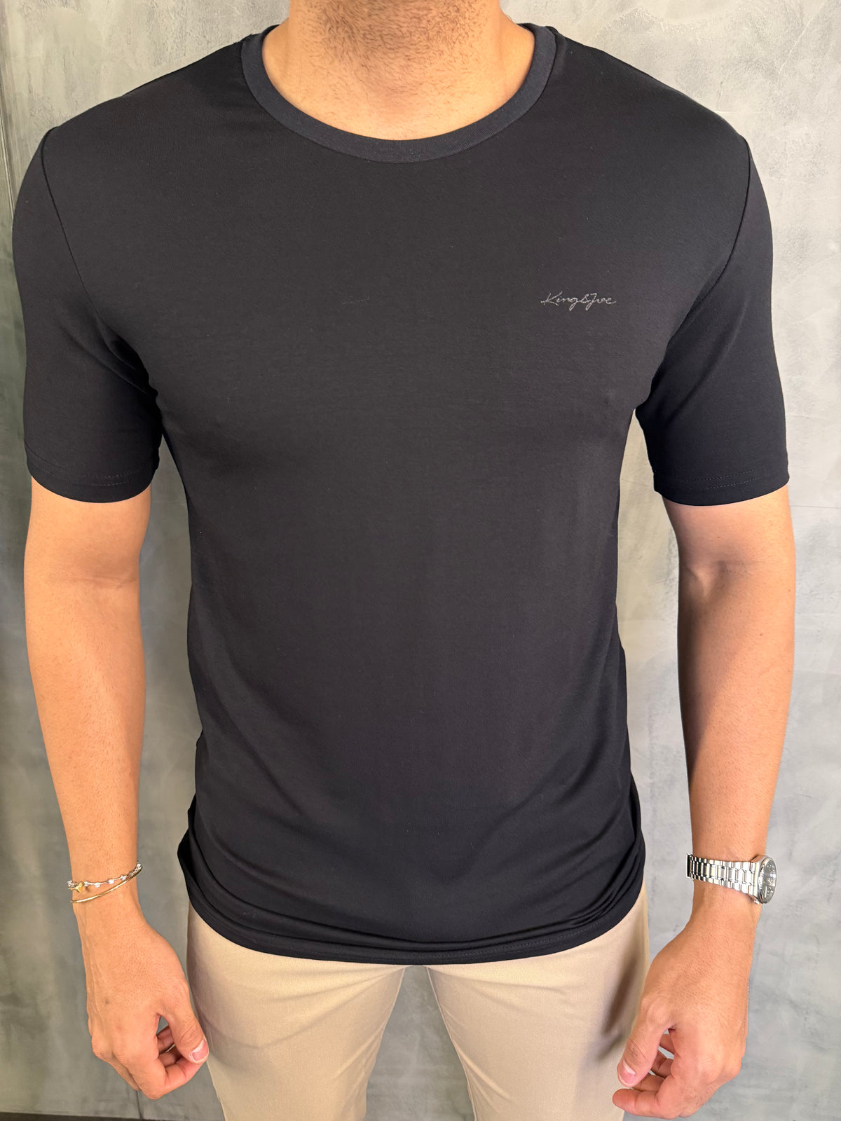 CAMISETA VISCOSE FLEX KINGEJOE PRETO