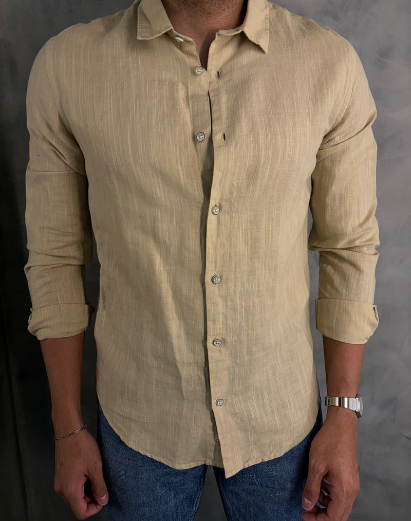 CAMISA M/L LINHO SIMPLES RESERVA PALHA