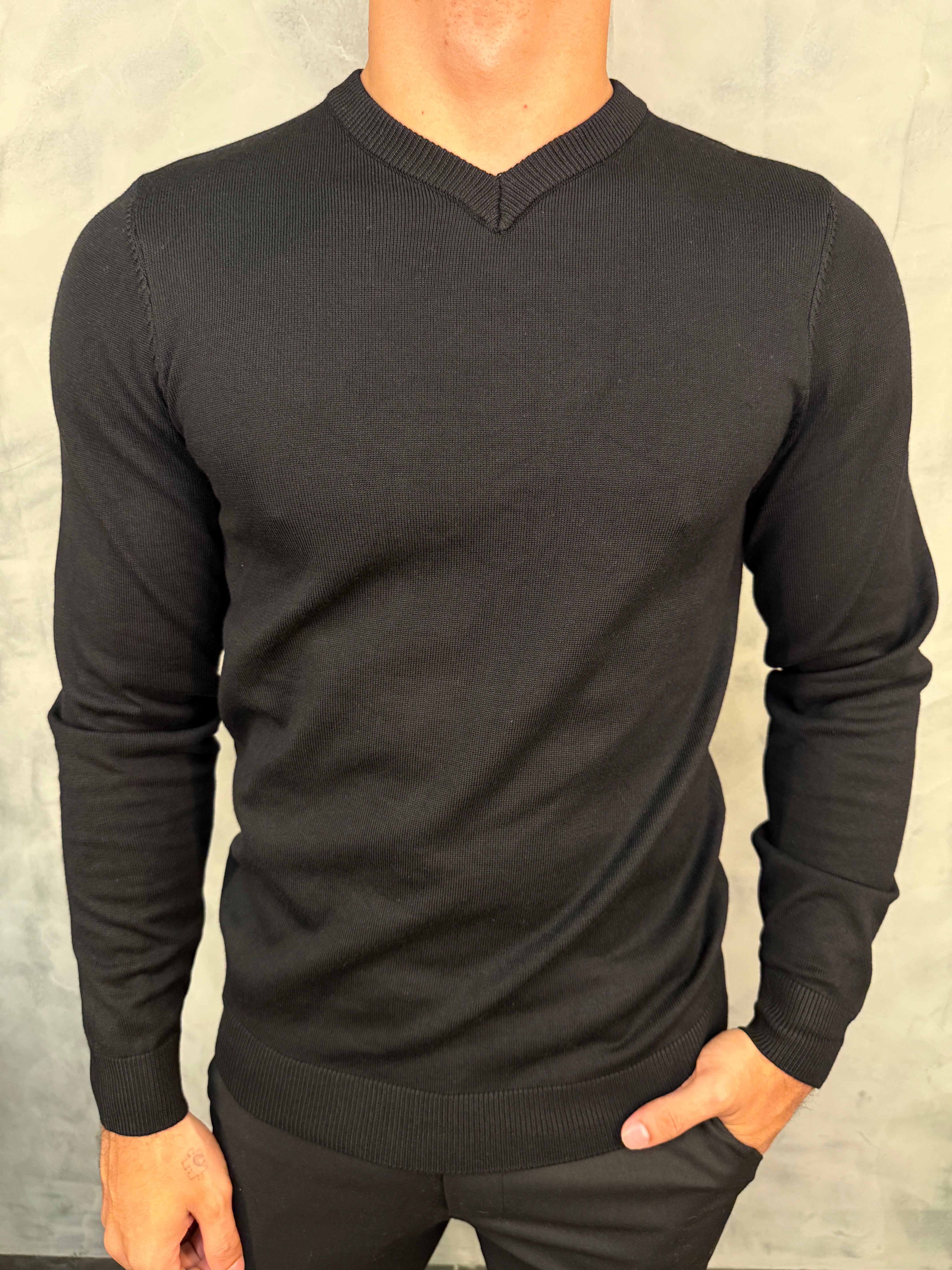 SUETER TRICOT GOLA V PONTO H