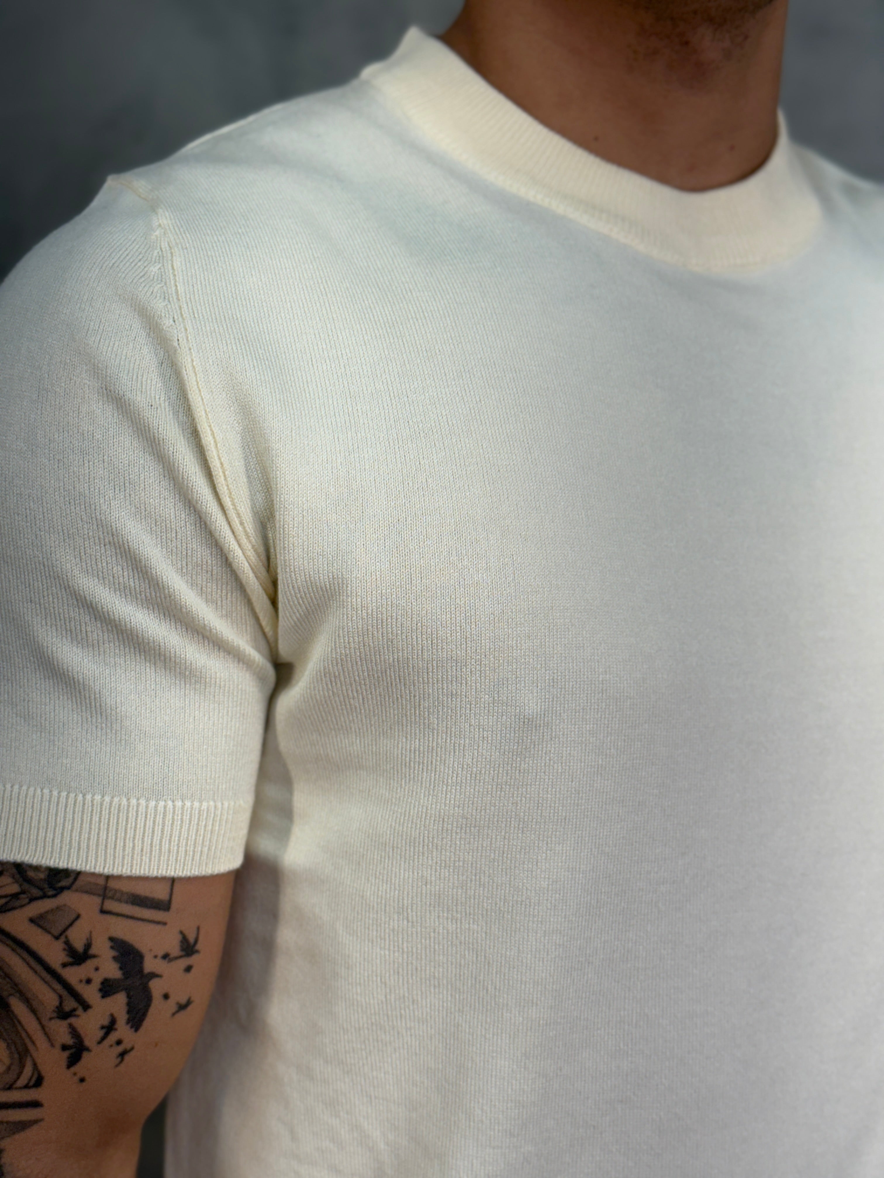 CAMISETA GOLA ALTA TRICOT PONTO H