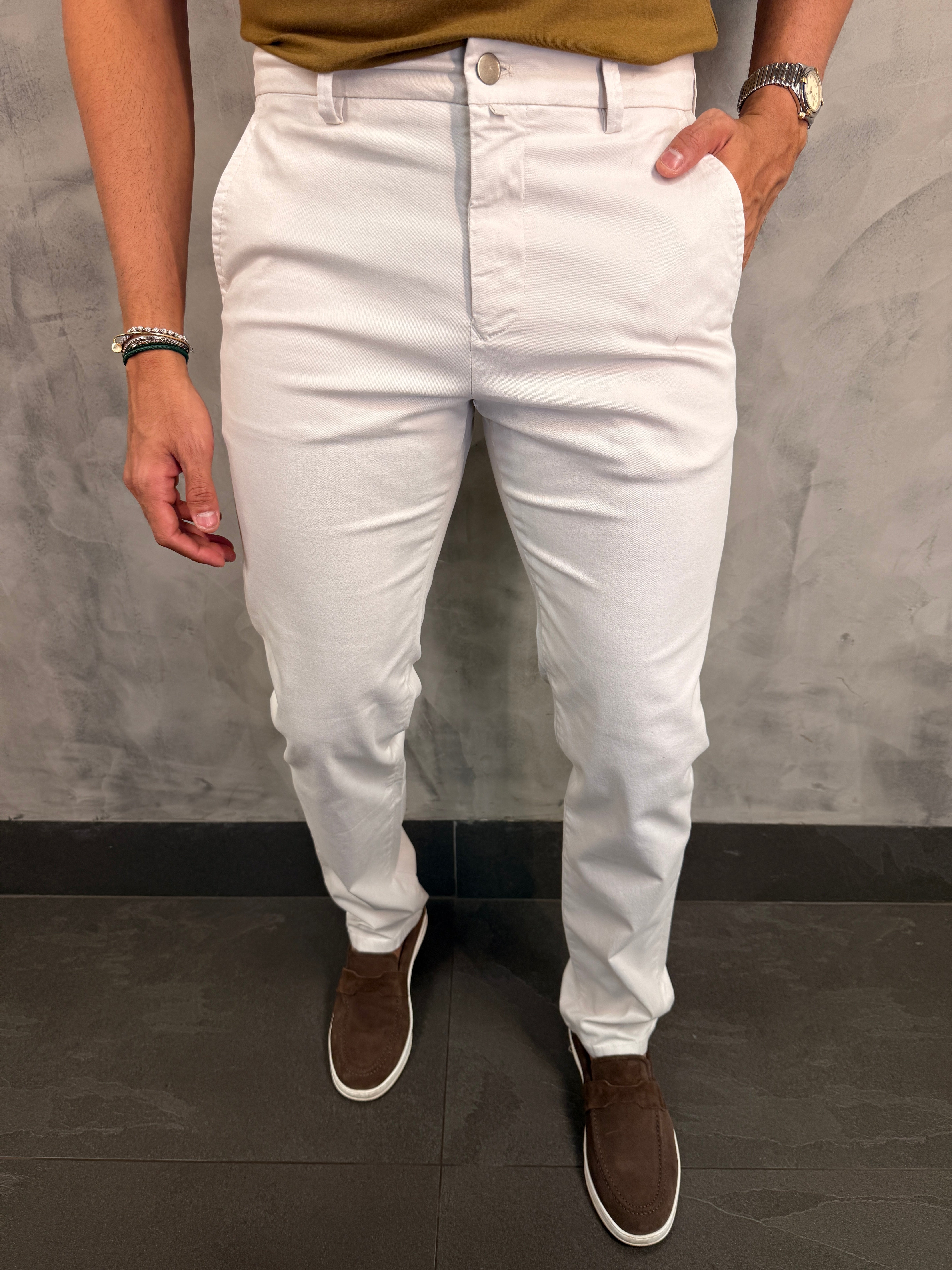 CALÇA ALF SARJA COMFORT SLIM PONTO H
