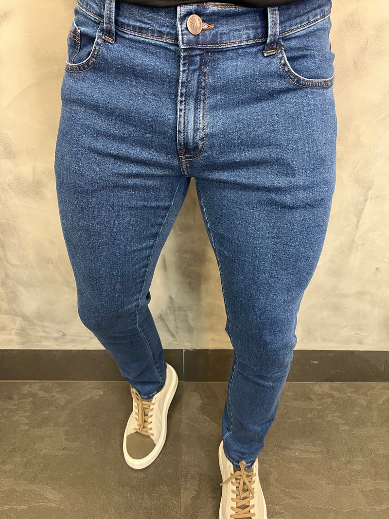 CALÇA JEANS SKINNY PK DLZ AZUL MÉDIO