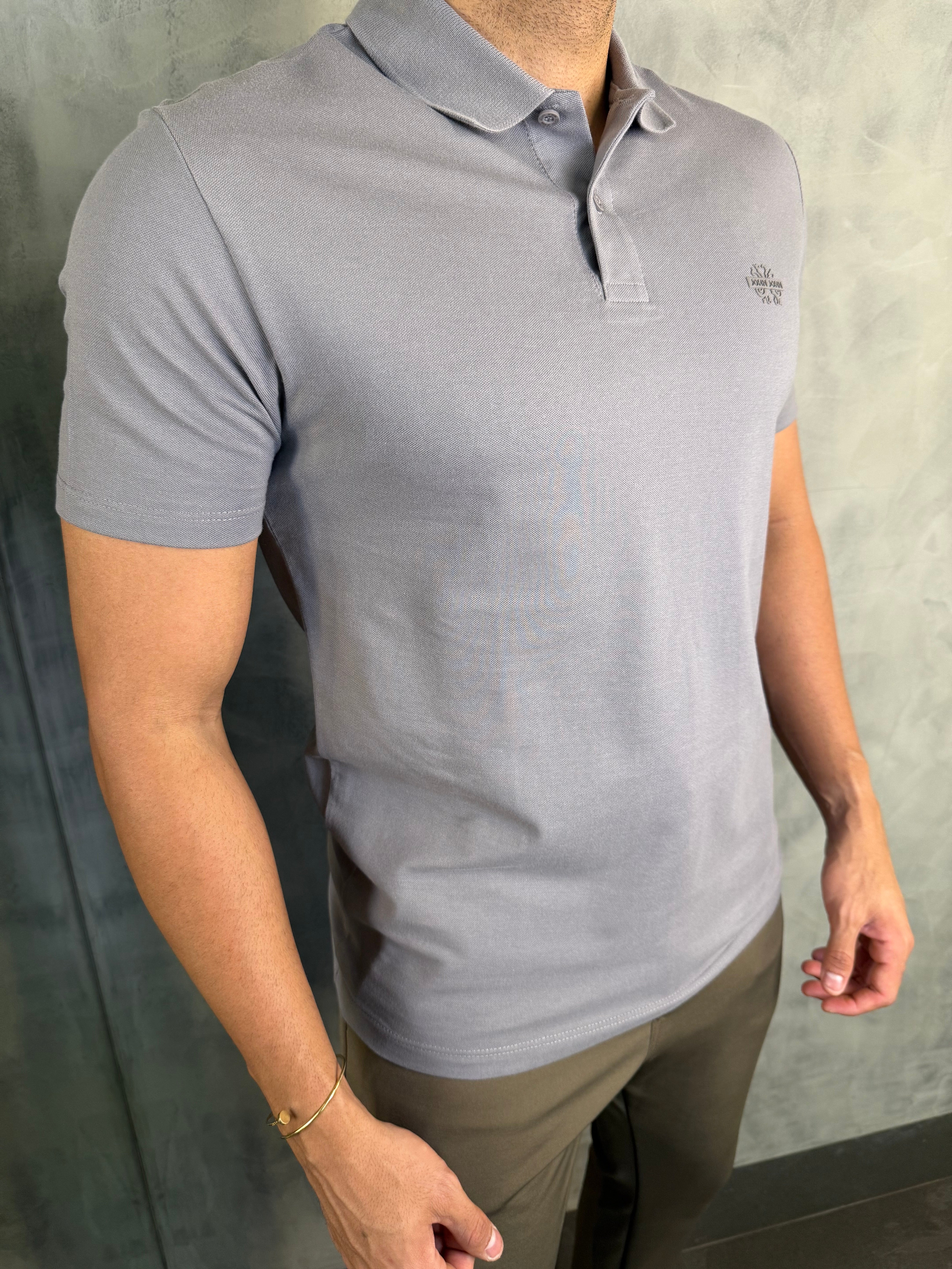 POLO LIGHT TRANSFER JOHN JOHN CINZA CLARO