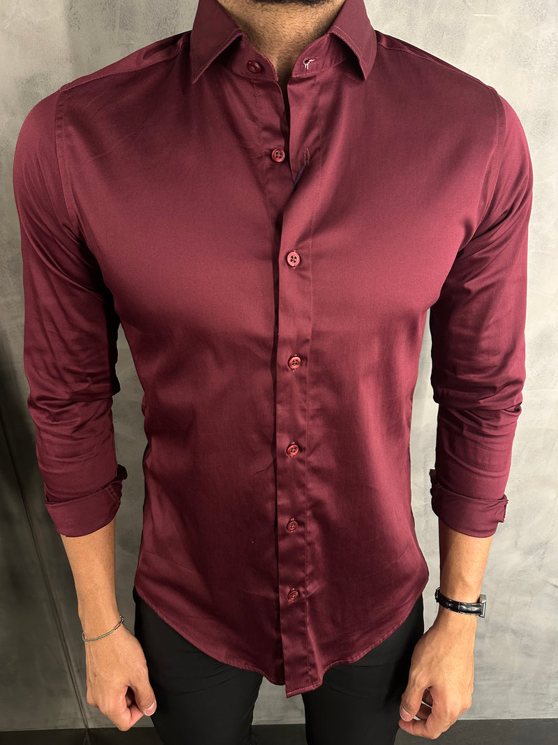 CAMISA M/L OXING MARSALA