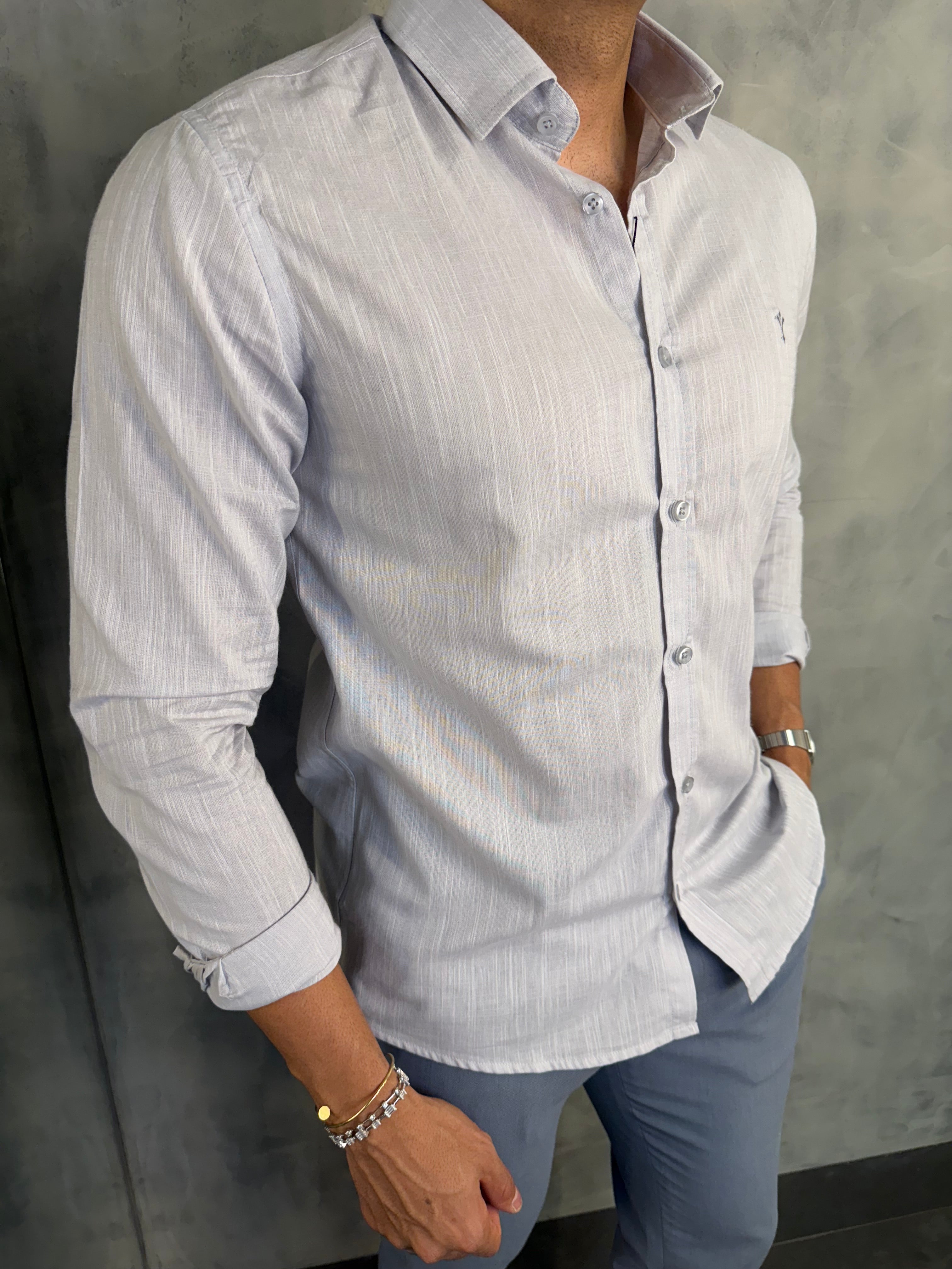 CAMISA M/L FLAME INDICCATTO CINZA
