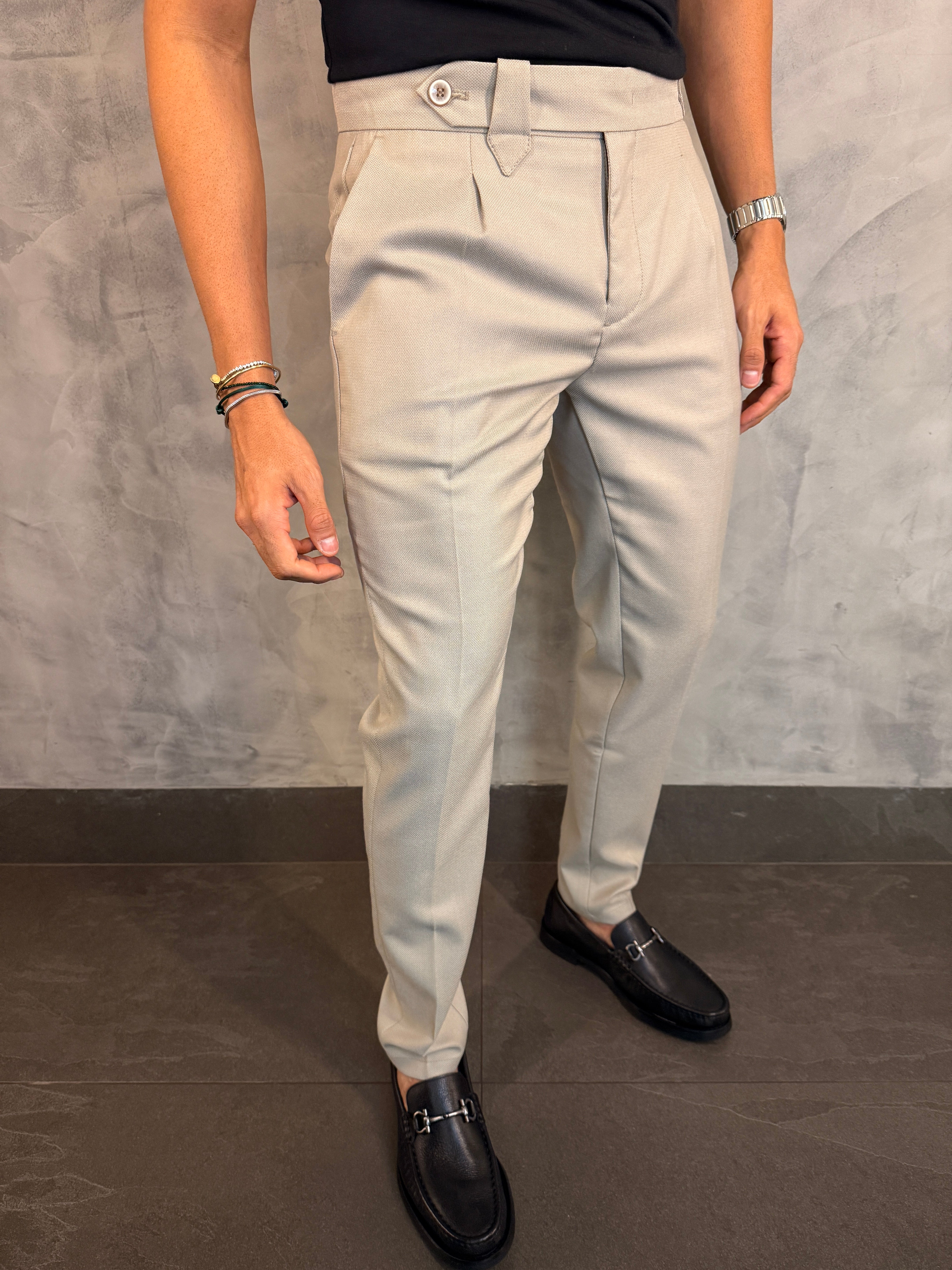CALÇA ALF. GURKHA VENETO SUPER SLIM PONTO H KHAKI