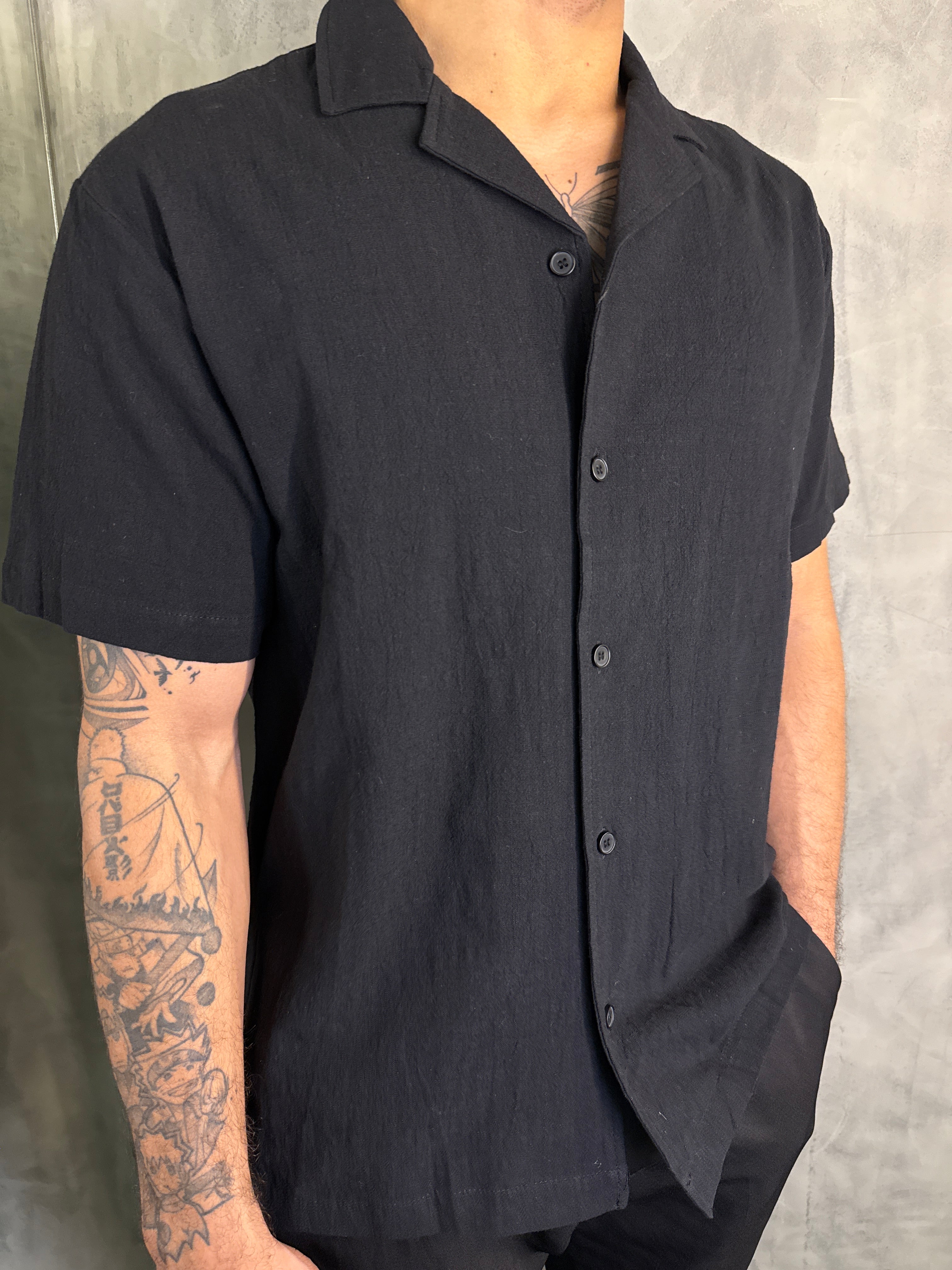 CAMISA M/C GOLA CUBANA PONTO H