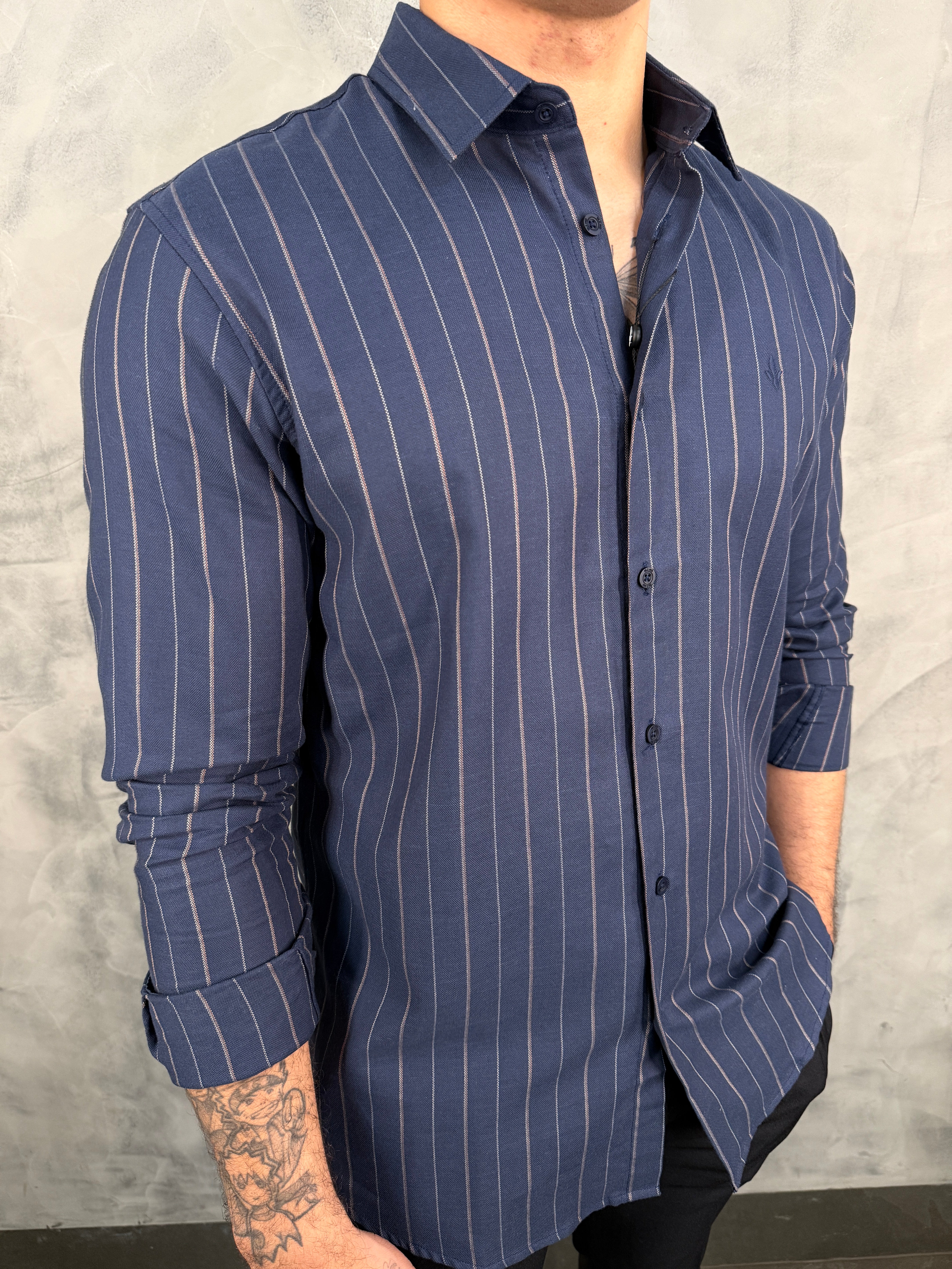 CAMISA M/L COMFORT DLZ MARINHO NAVAL