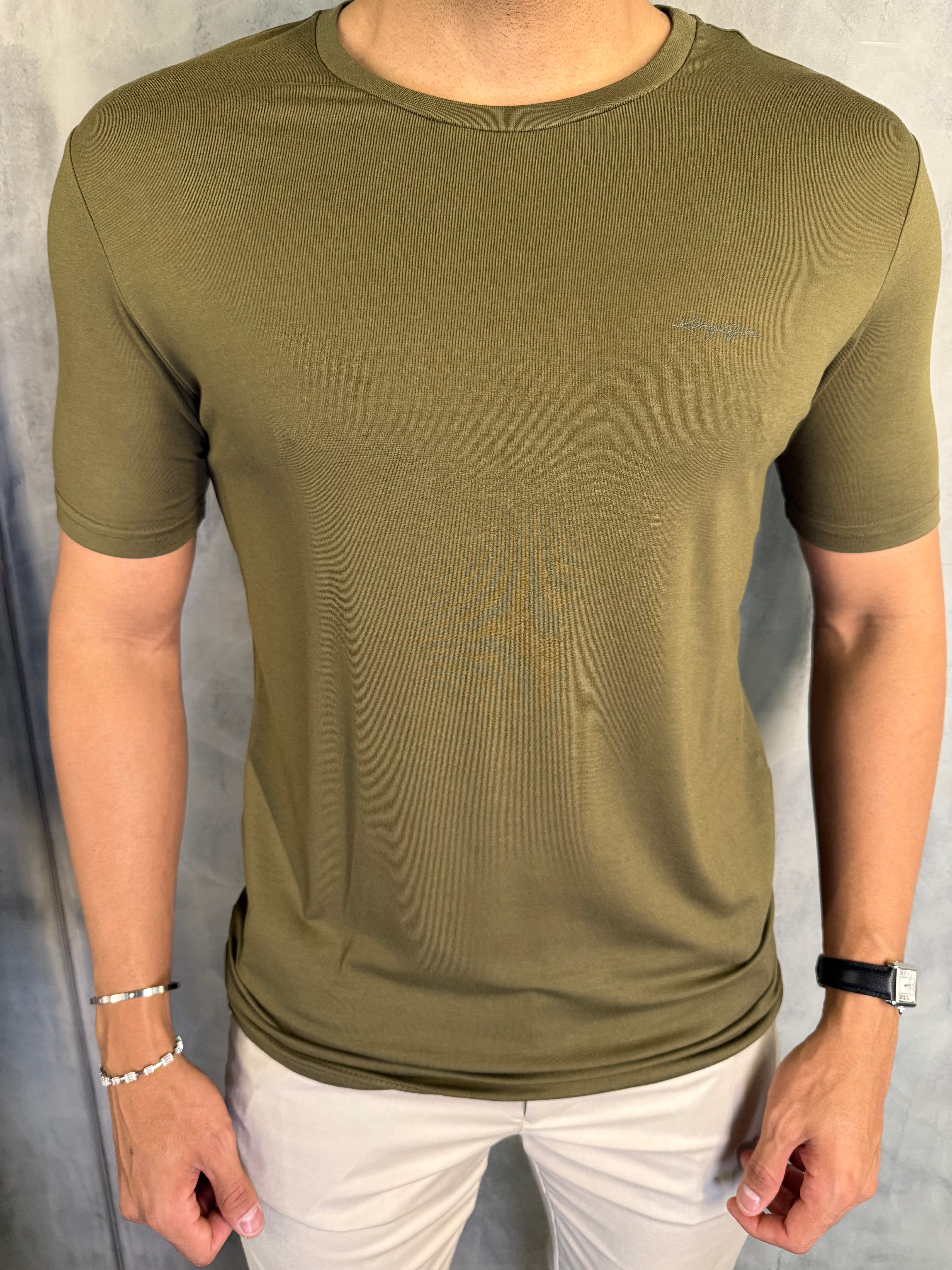 CAMISETA VISCOSE FLEX KINGEJOE KAKI
