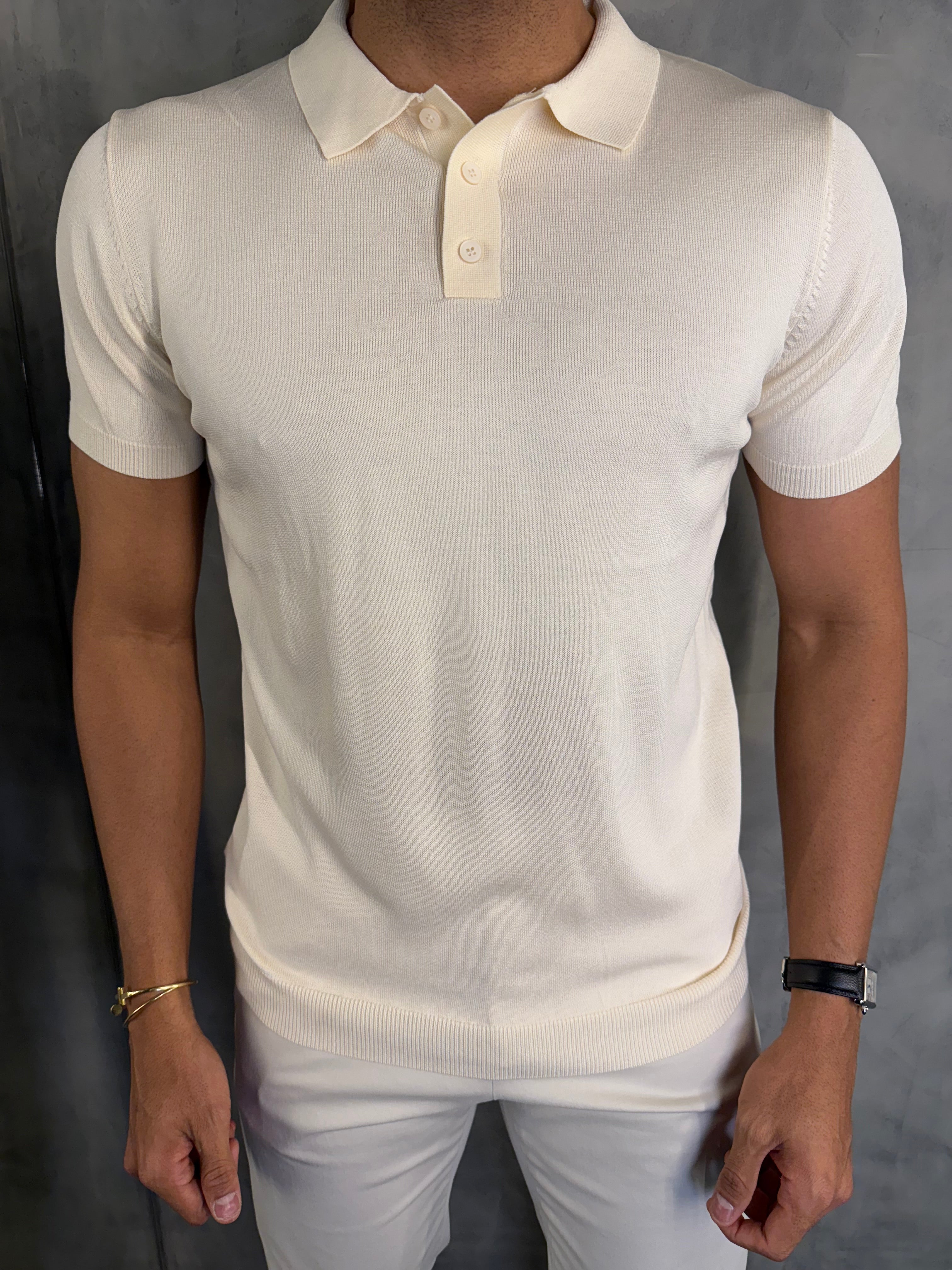 POLO TRICOT MIAMI PONTO H CREME