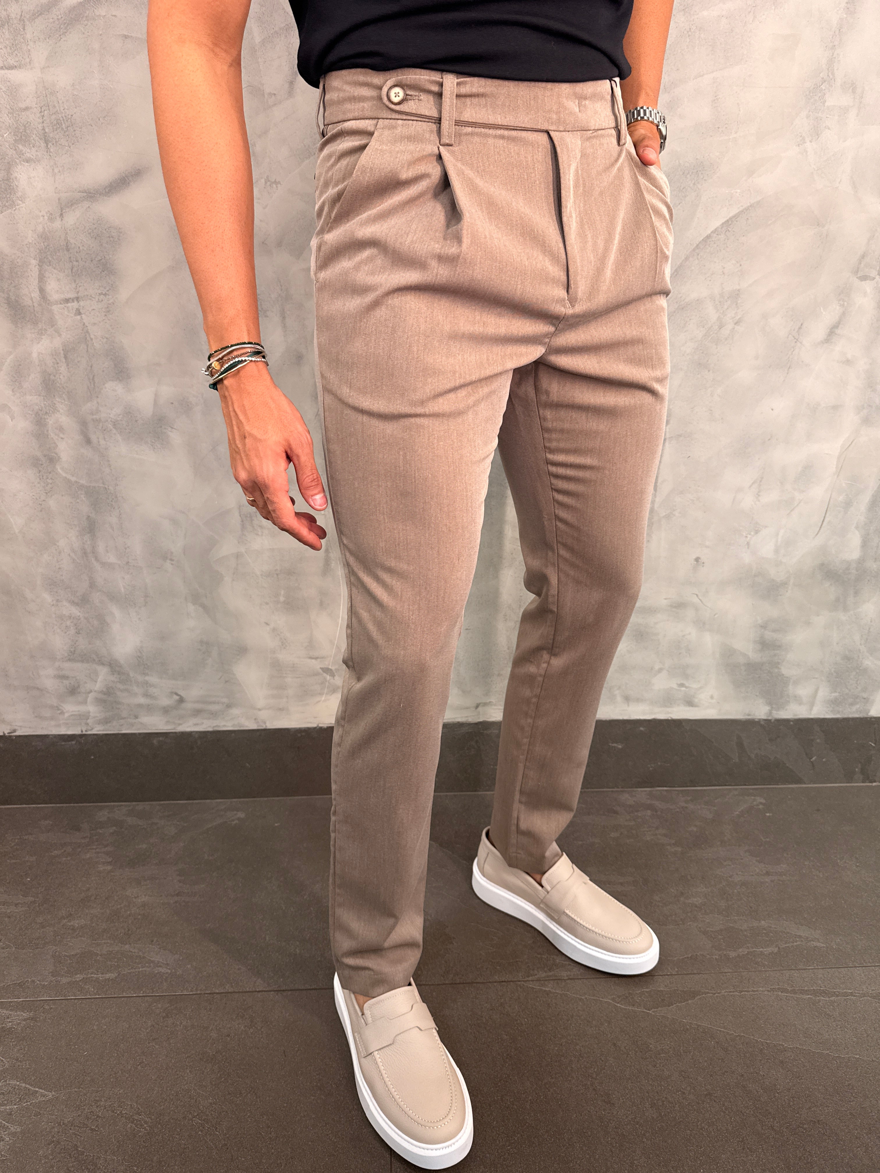 CALÇA ALF. SLIM STRETCH C/ PREGA PONTO H