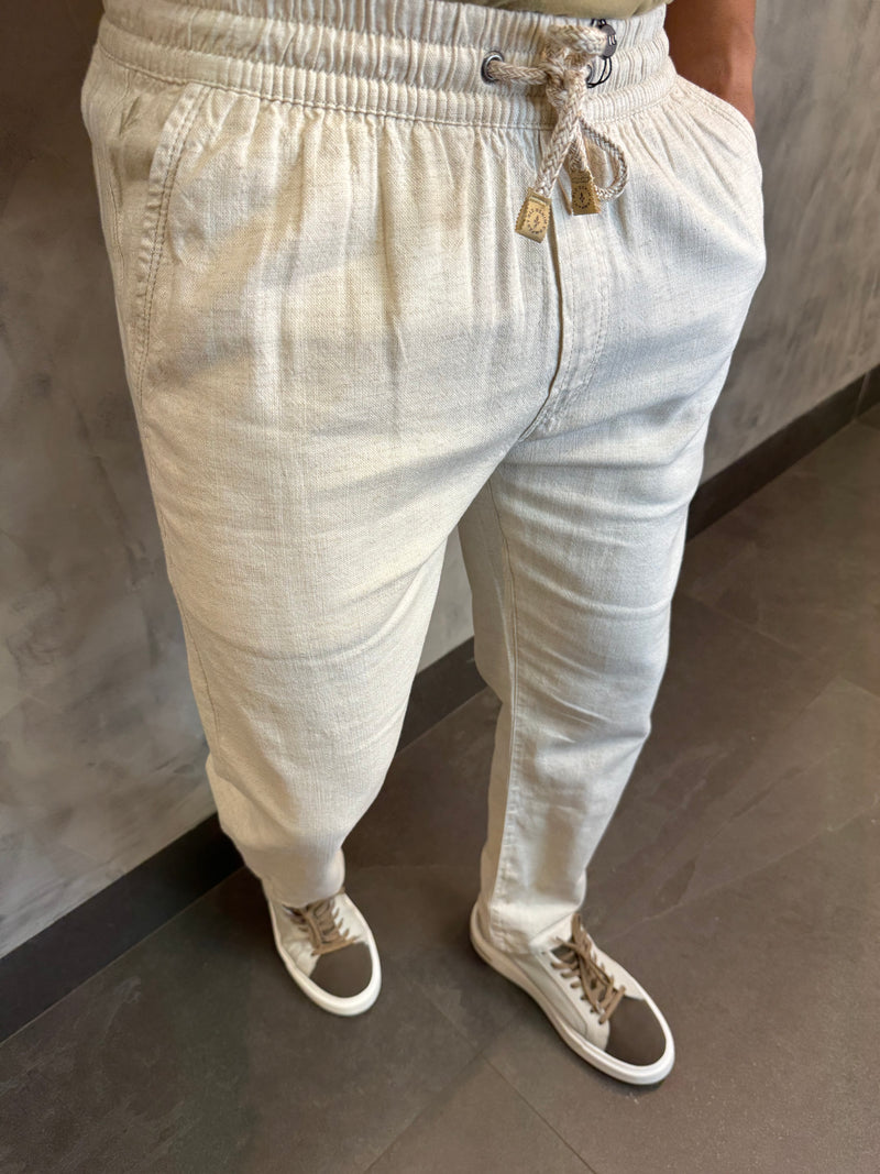 CALÇA JOGGER LINHO DLZ NATURAL