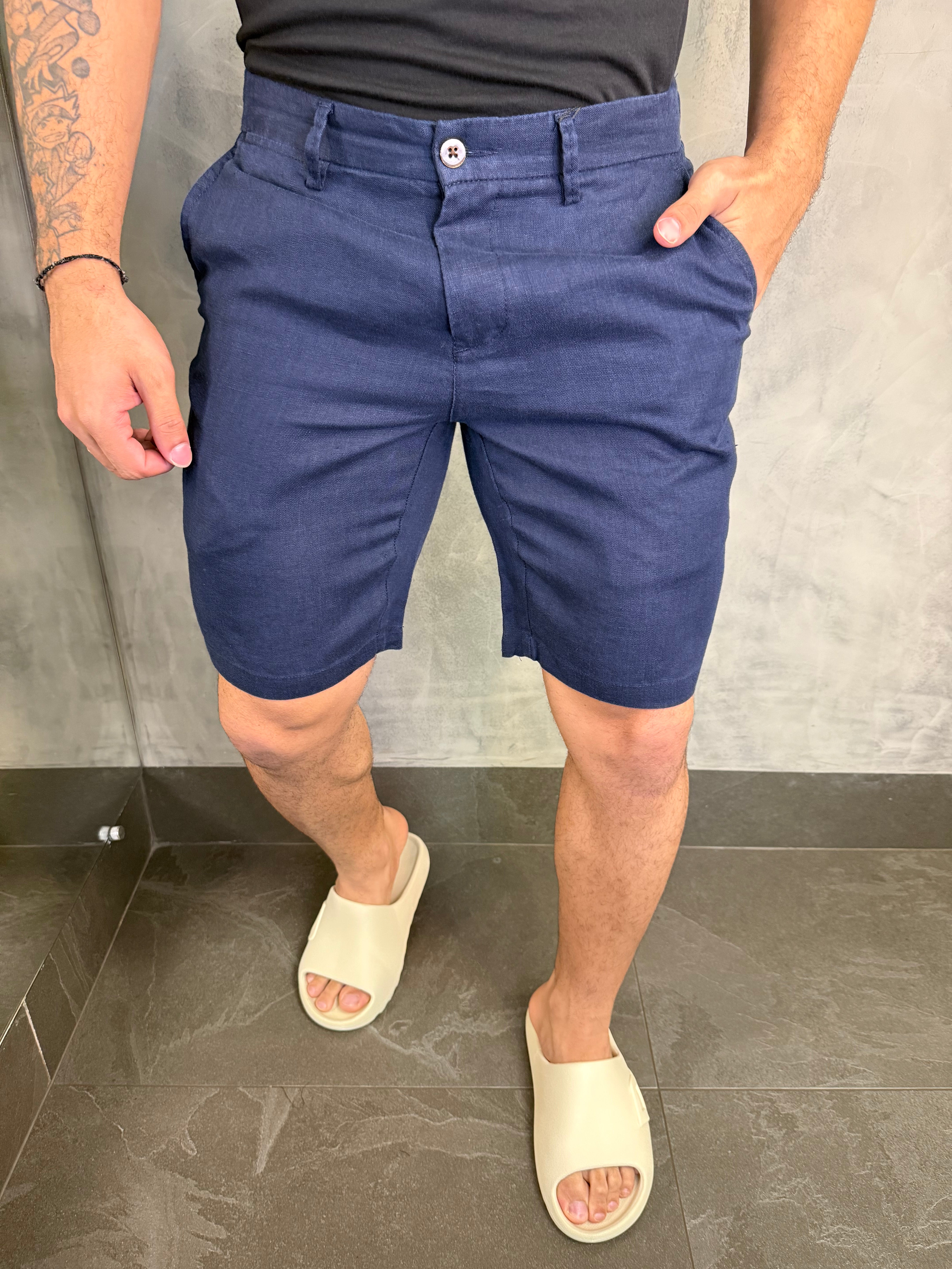 BERMUDA CASUAL-DAY ALF. PURO LINHO PONTO H