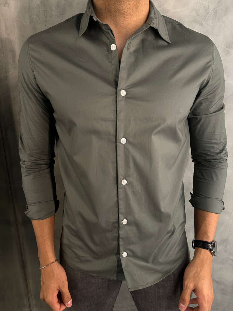 CAMISA M/L TRICOLINE BÁSICA NEO SIMPLES RESERVA VERDE MUSGO