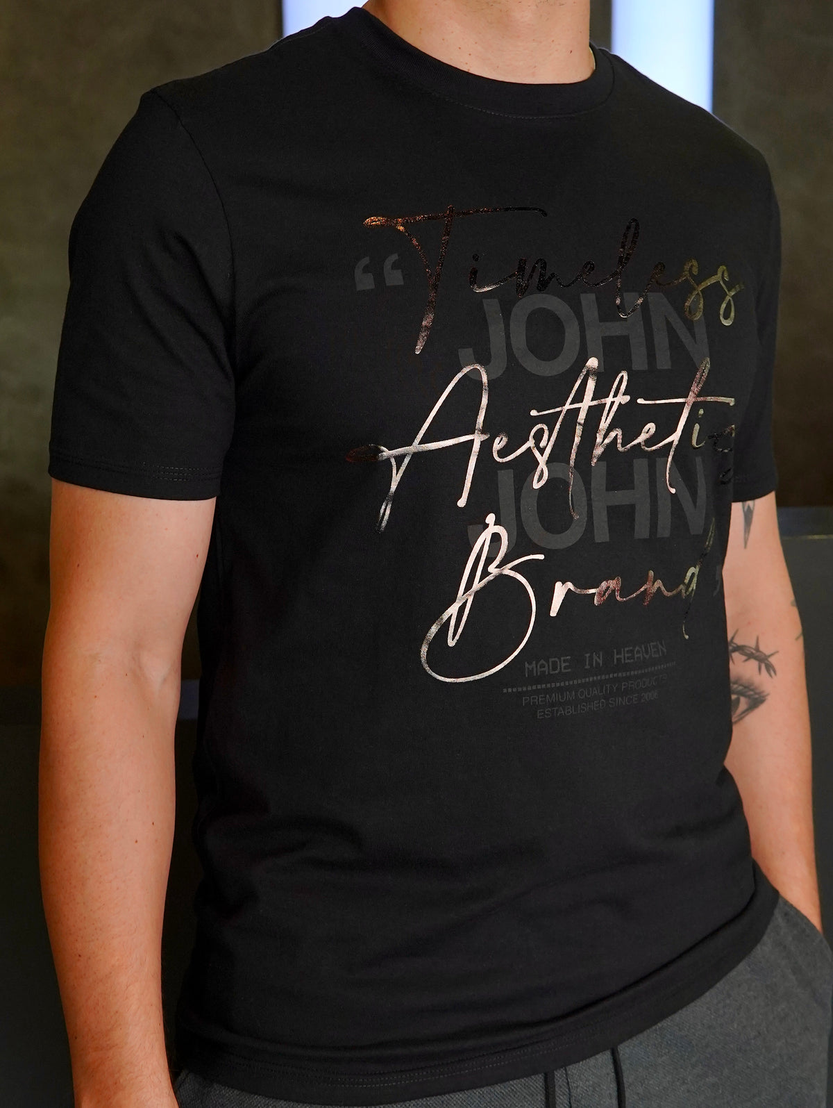 T SHIRT TIMELESS JOHN JOHN PRETO