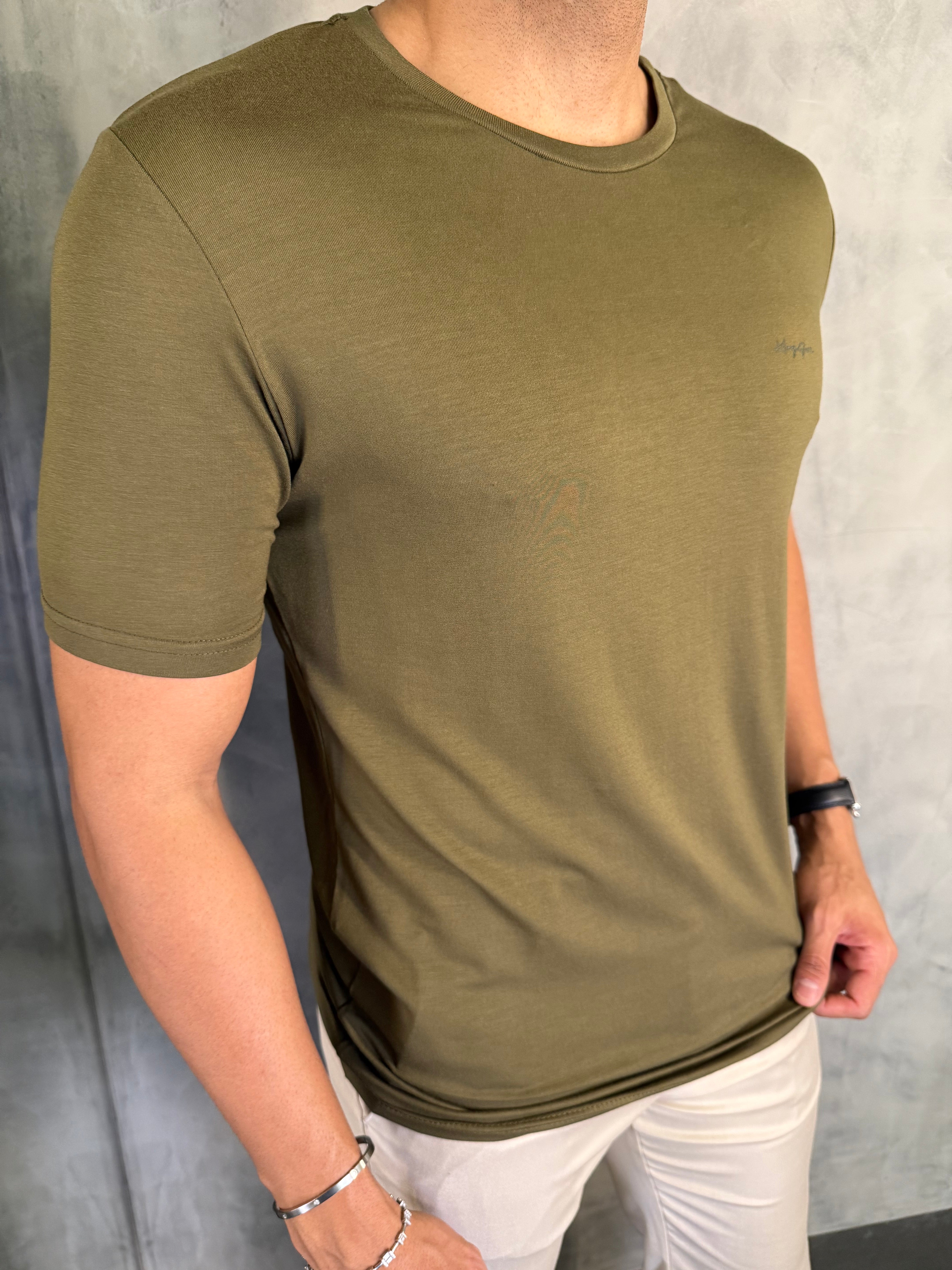 CAMISETA VISCOSE FLEX KINGEJOE KAKI