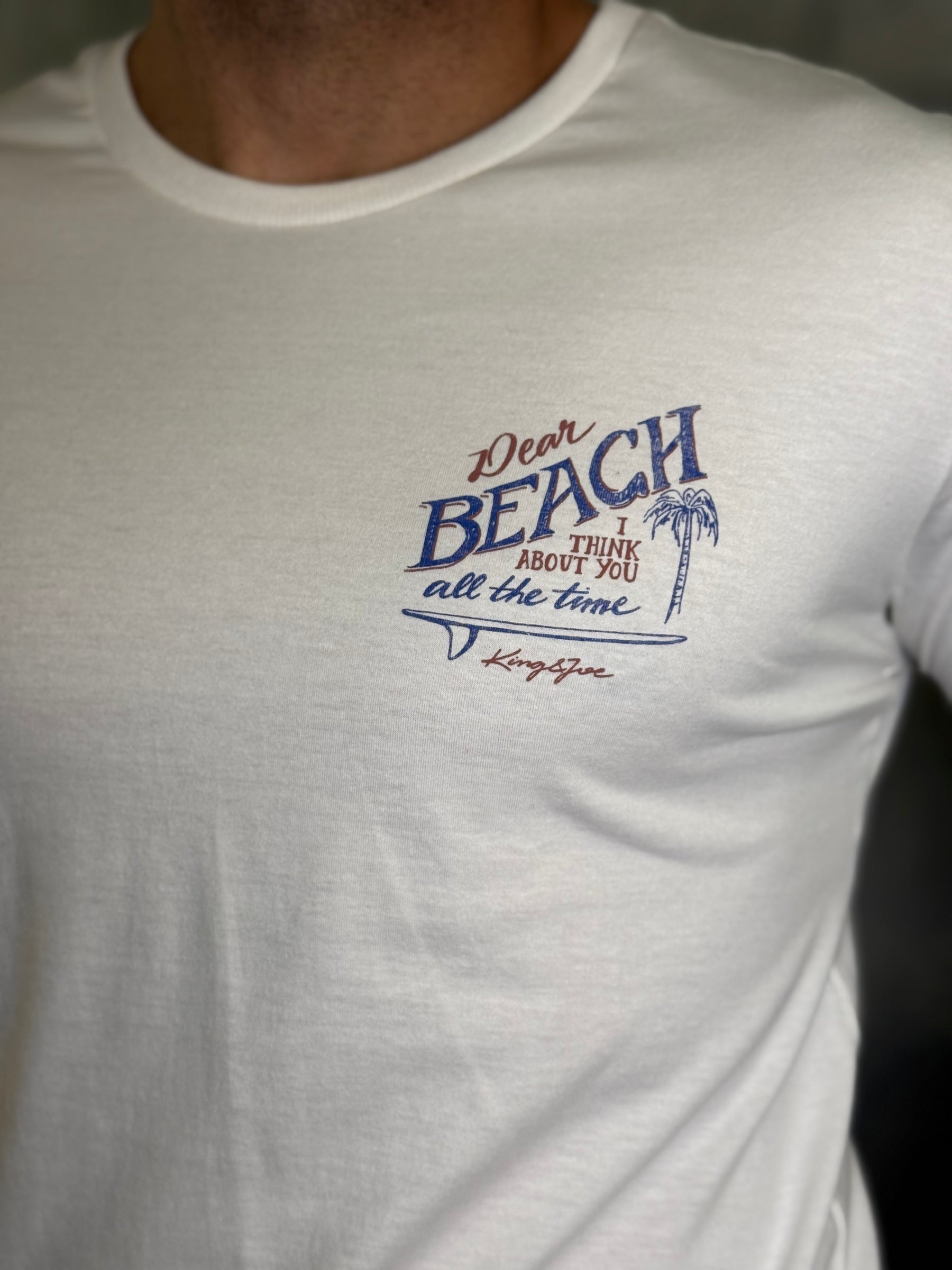 CAMISETA ESTAMPADA DEAR BEACH KINGEJOE OFF WHITE