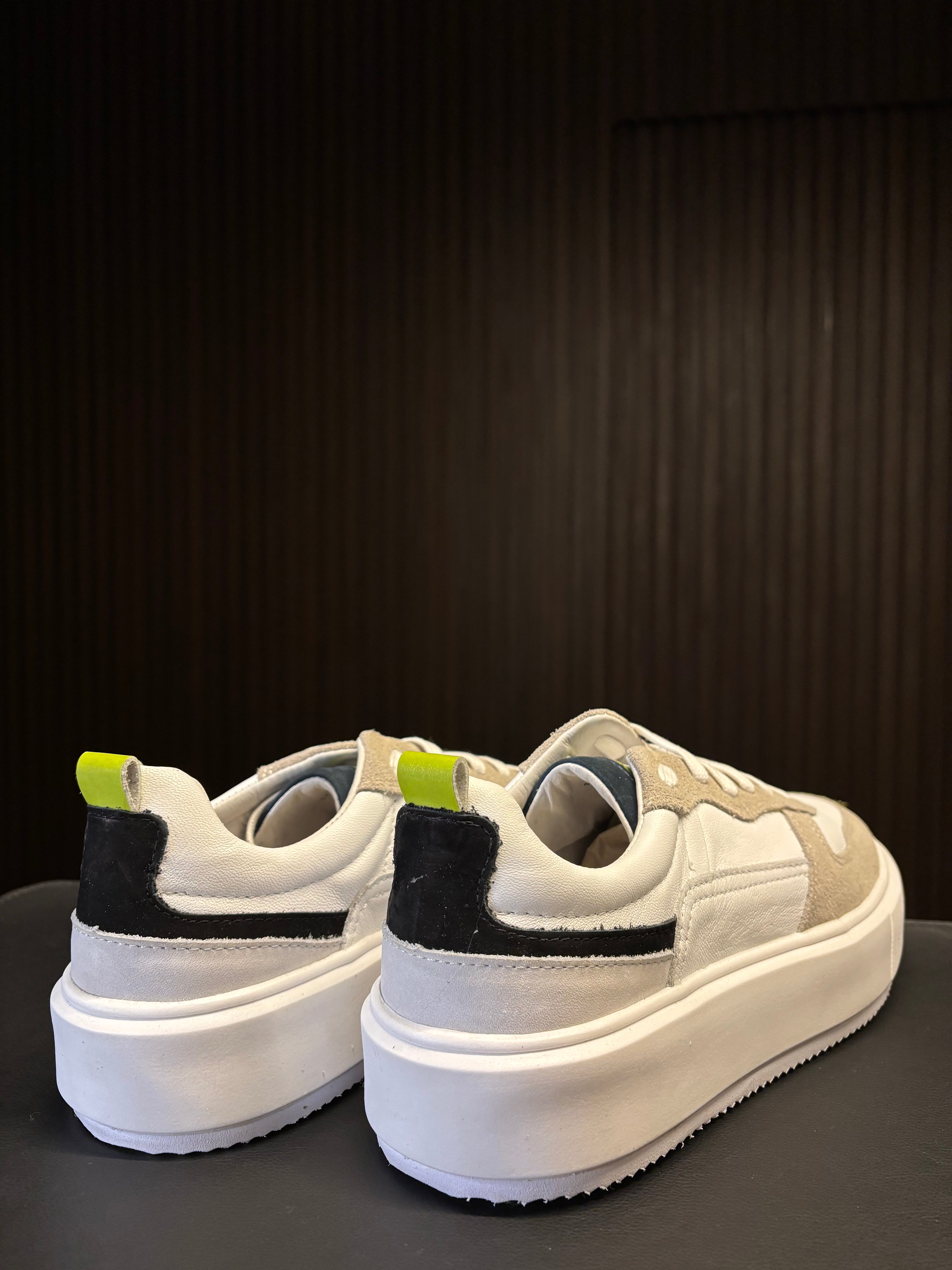 SNEAKER NICE PONTO H BRANCO/NATURAL