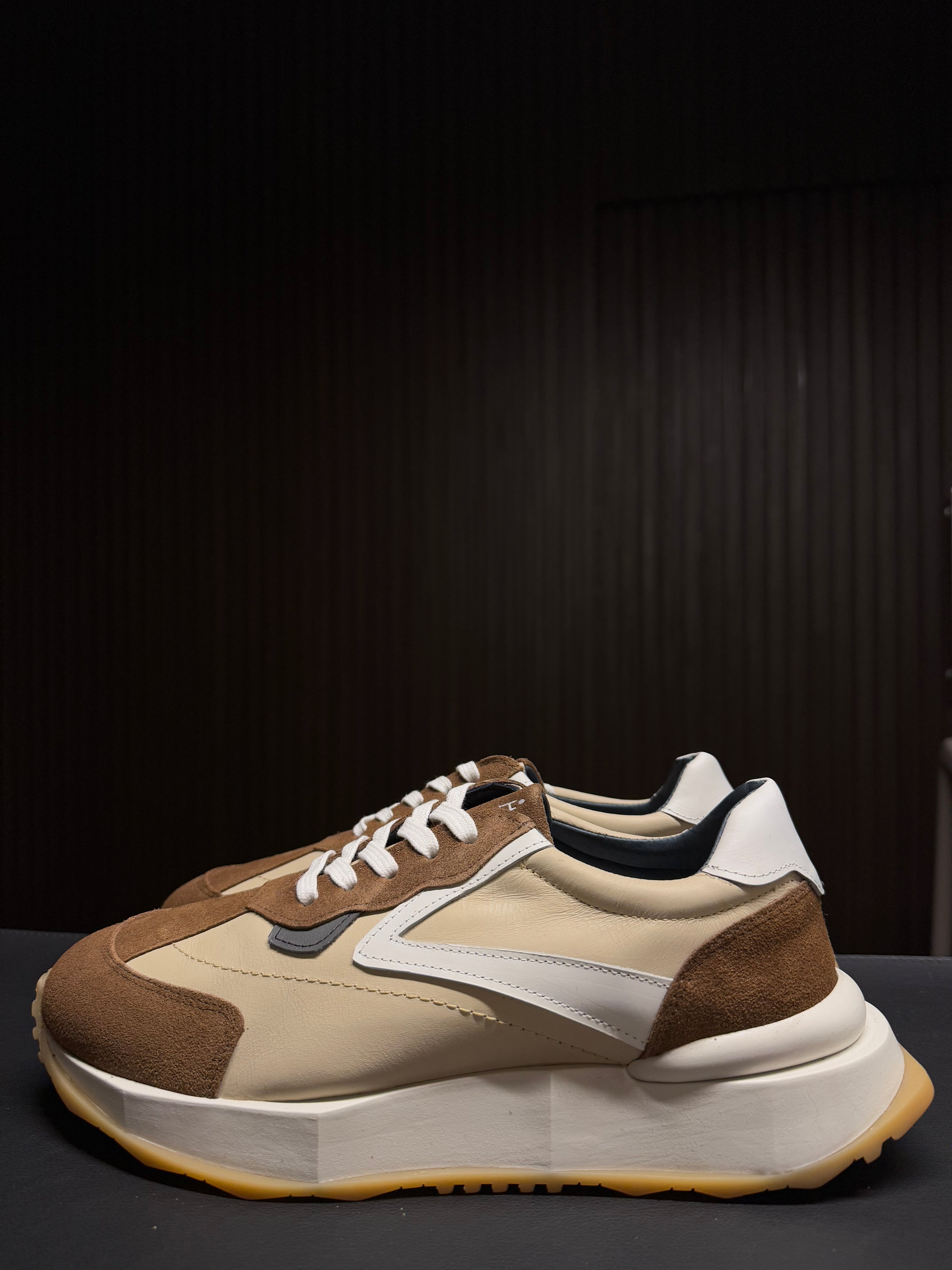 SNEAKER PRISMATIC PONTO H BEGE/MARROM