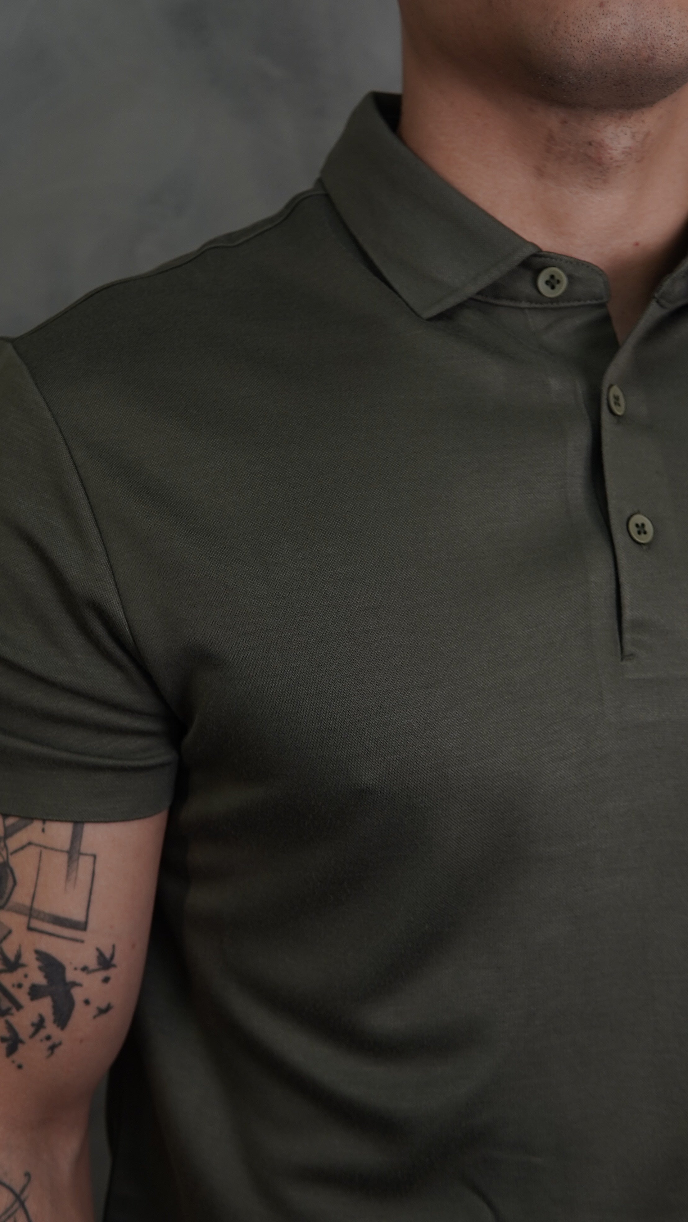 POLO ALGODÃO TECH PONTO H VERDE MILITAR