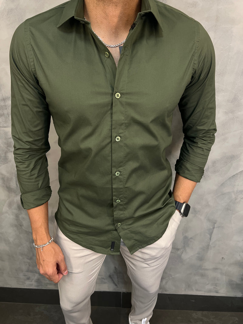 CAMISA M/L TRICOLINE CALLING VERDE MILITAR