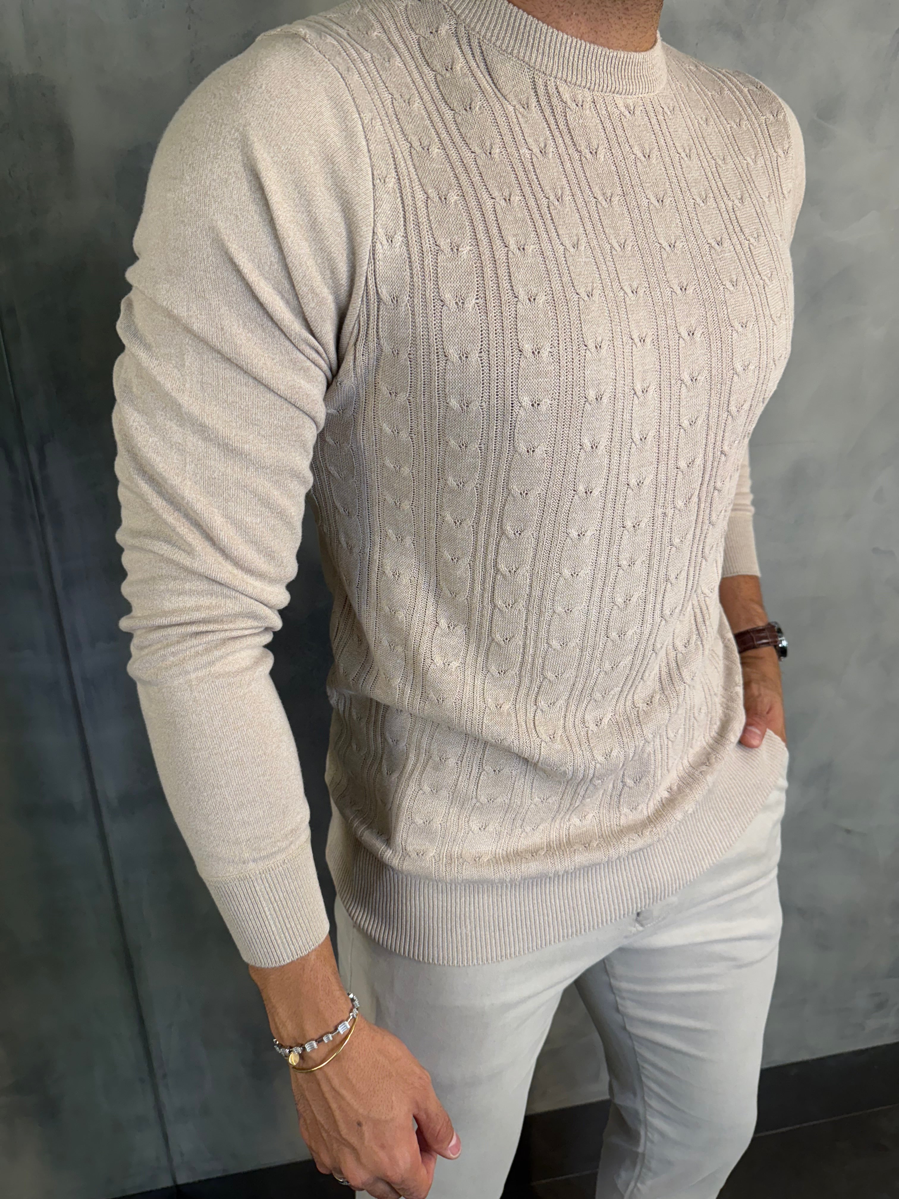 SUETER TRICOT TRANÇAS PONTO H