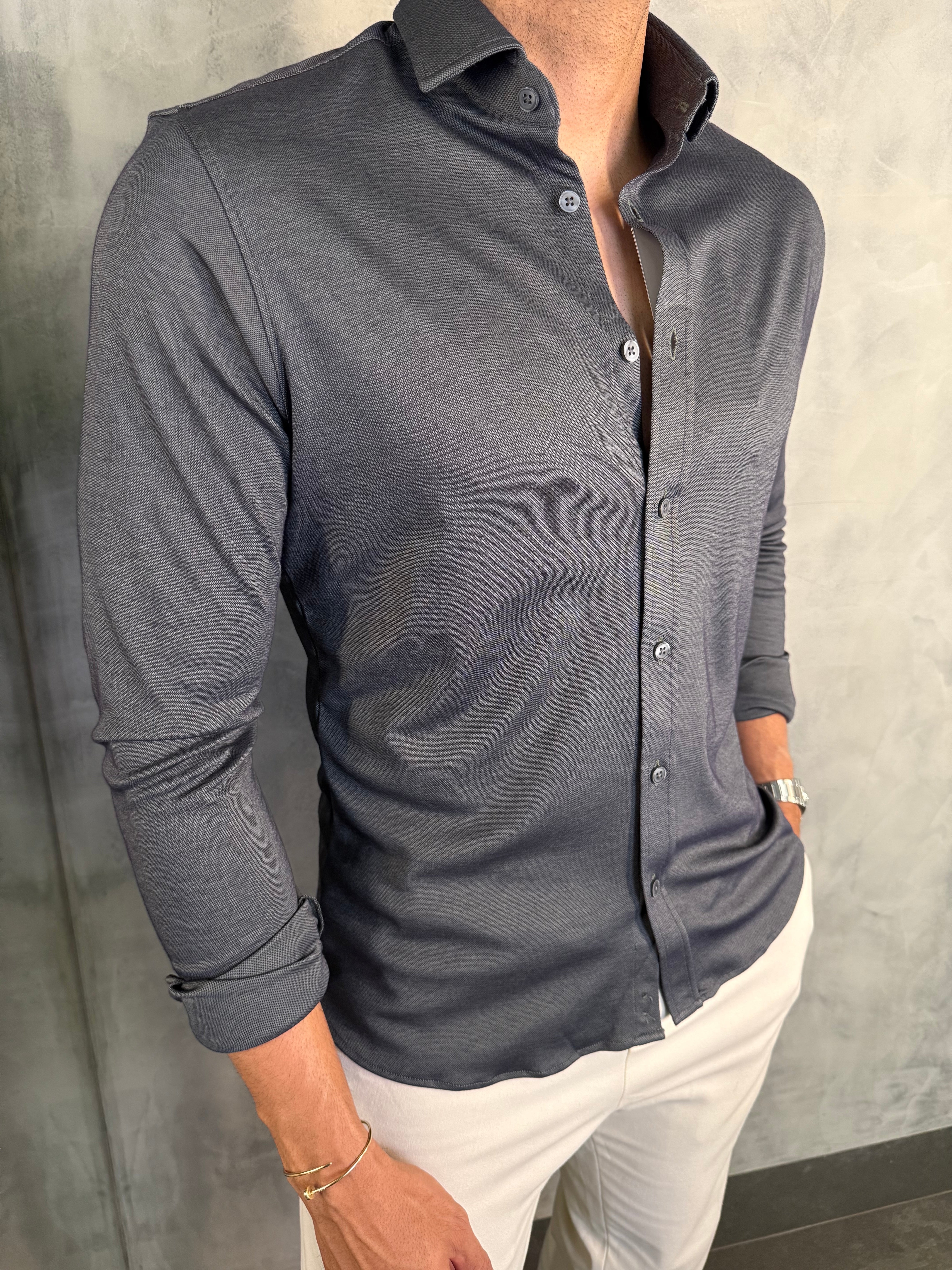 CAMISA M/L ALGODÃO PIMA VERDE MUSGO