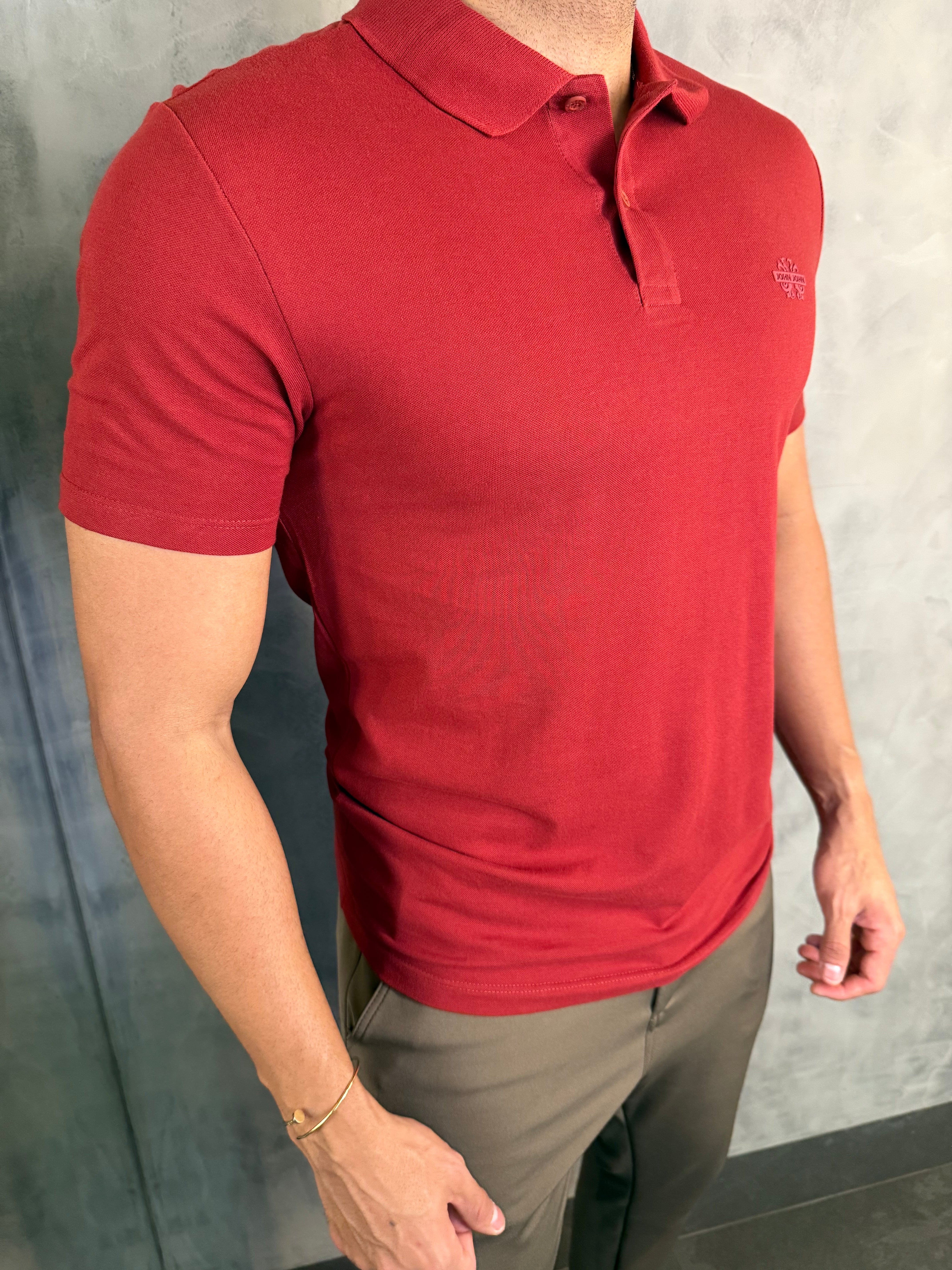 POLO LIGHT TRANSFER JOHN JOHN VERMELHO