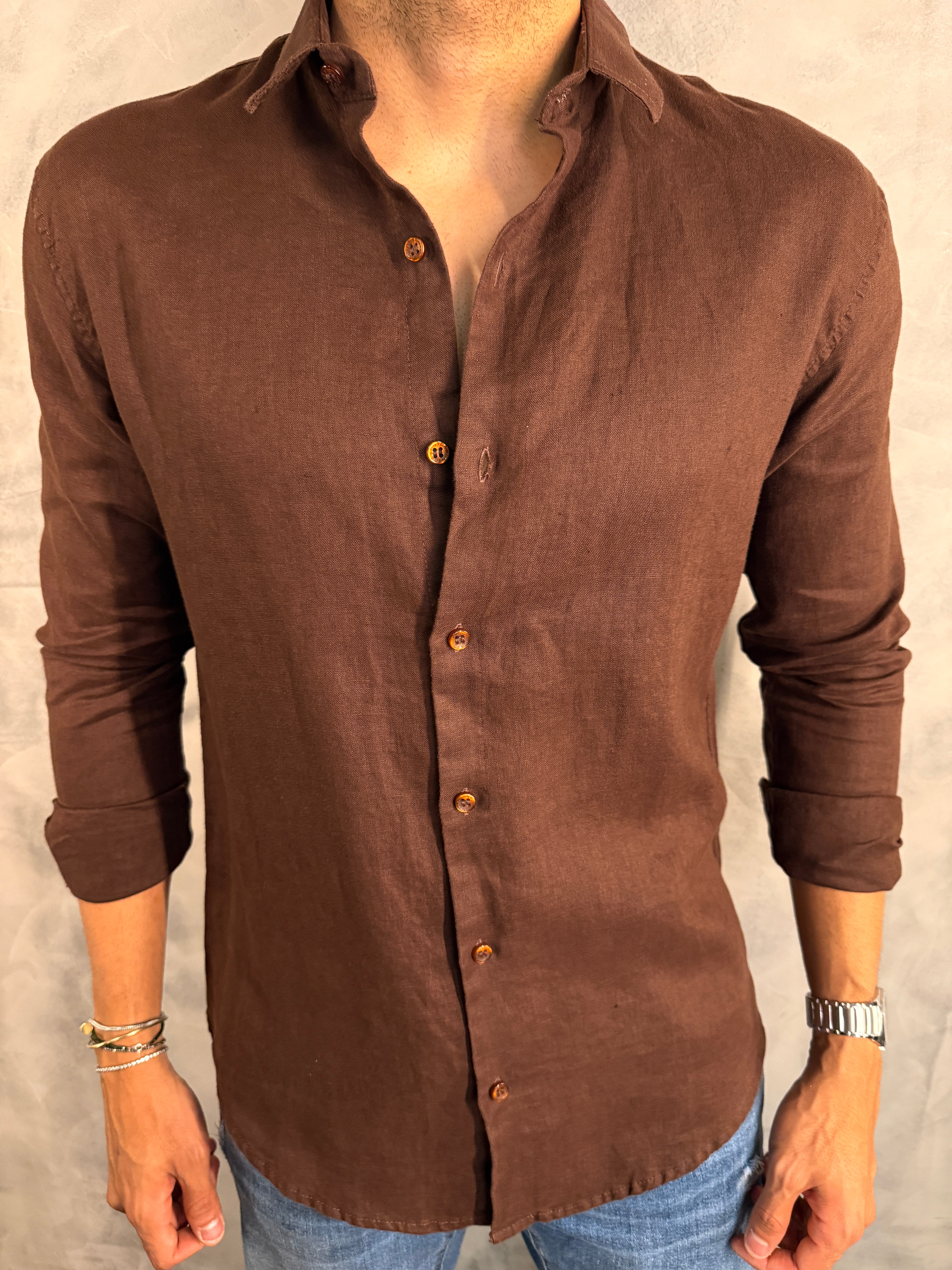 CAMISA M/L OASIS PURO LINHO PONTO H