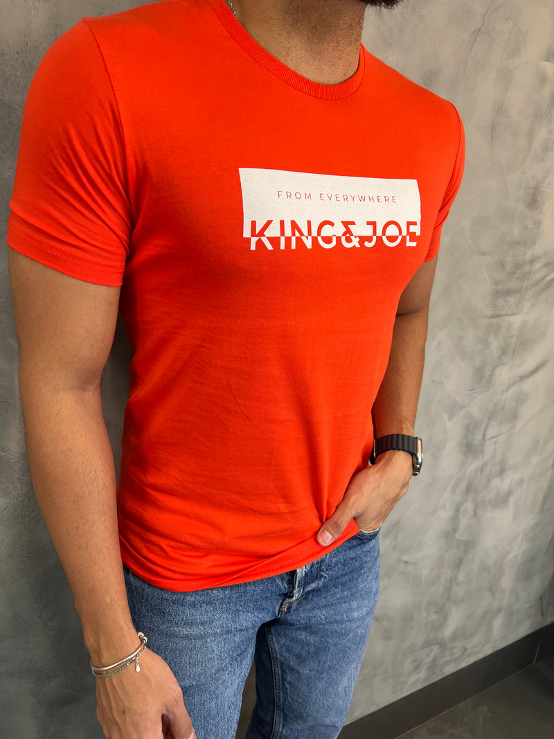 CAMISETA ESTAMPADA LOGOMANIA KINGEJOE VERMELHO