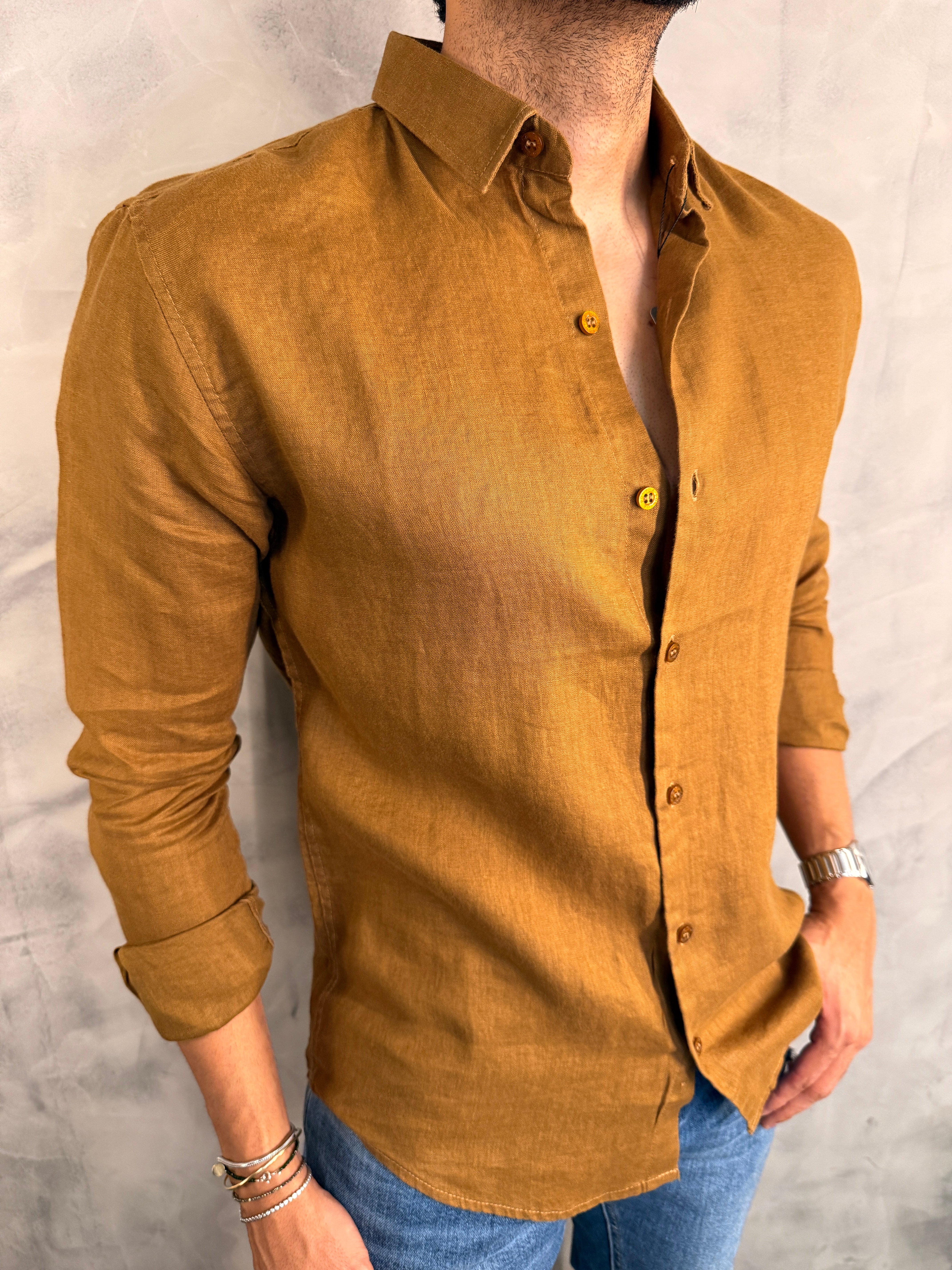 CAMISA M/L OASIS PURO LINHO PONTO H