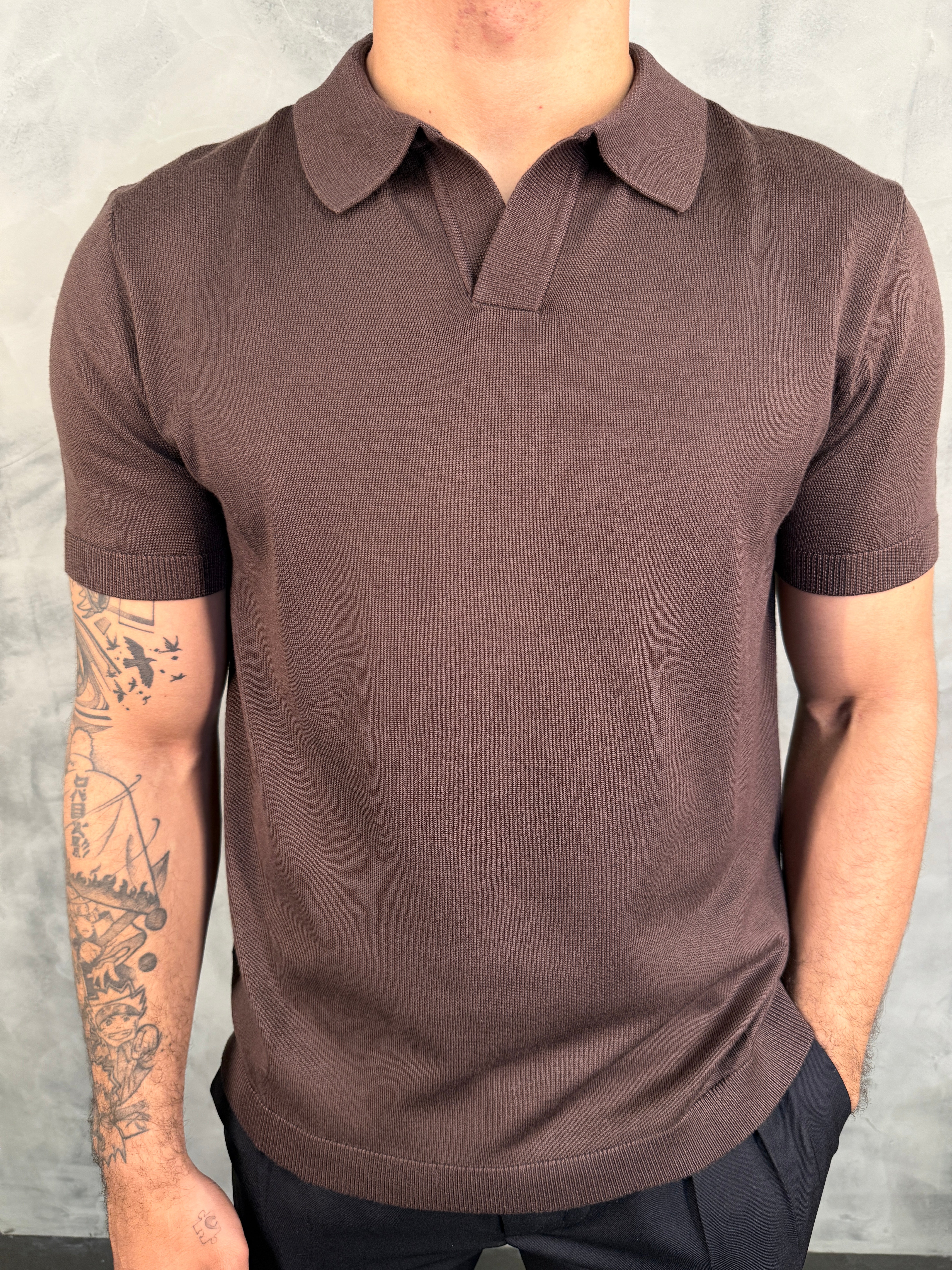 POLO TRICOT GOLA V PONTO H