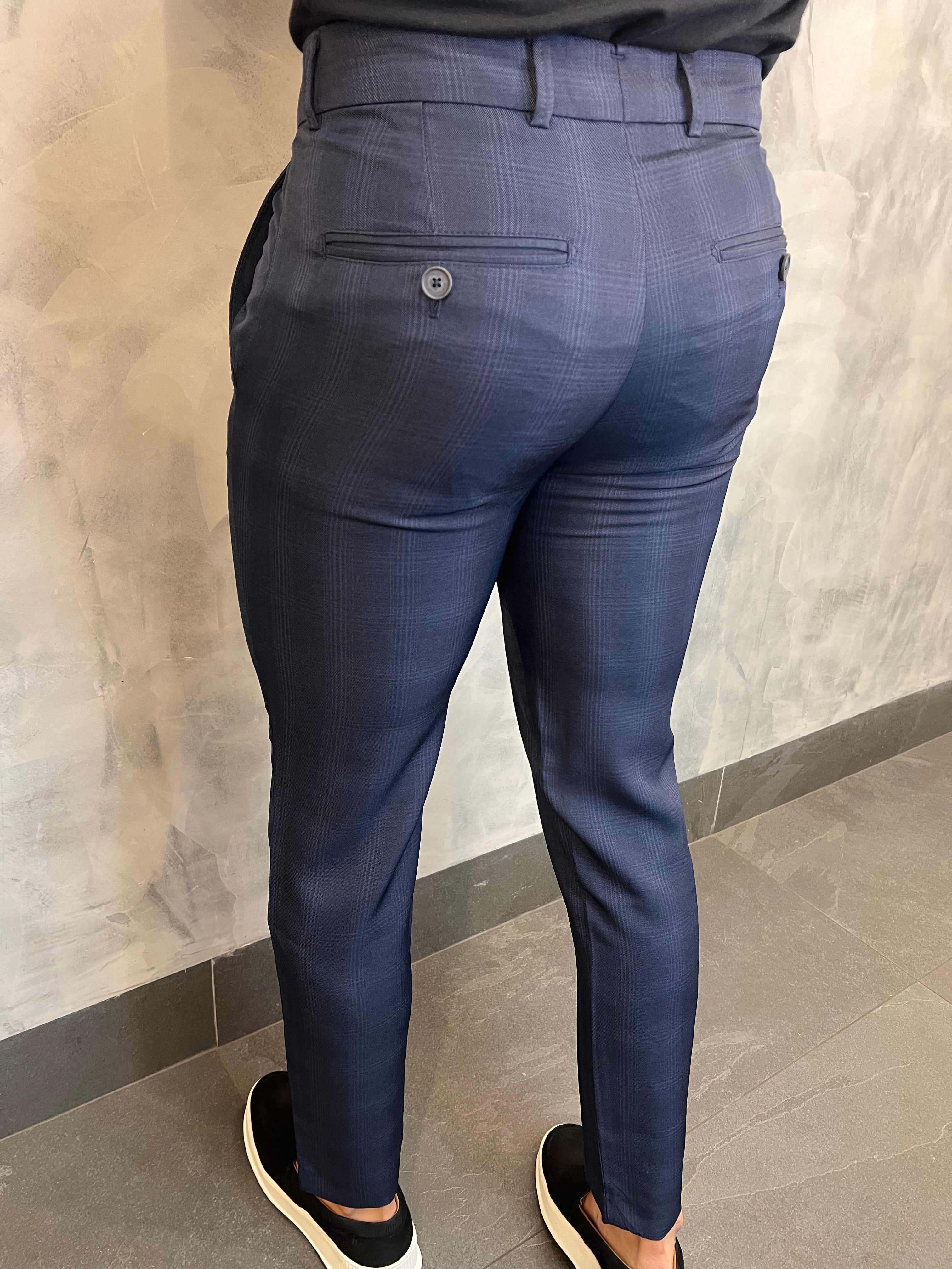 CALÇA ALF. XADREZ SKINNY BAREZY