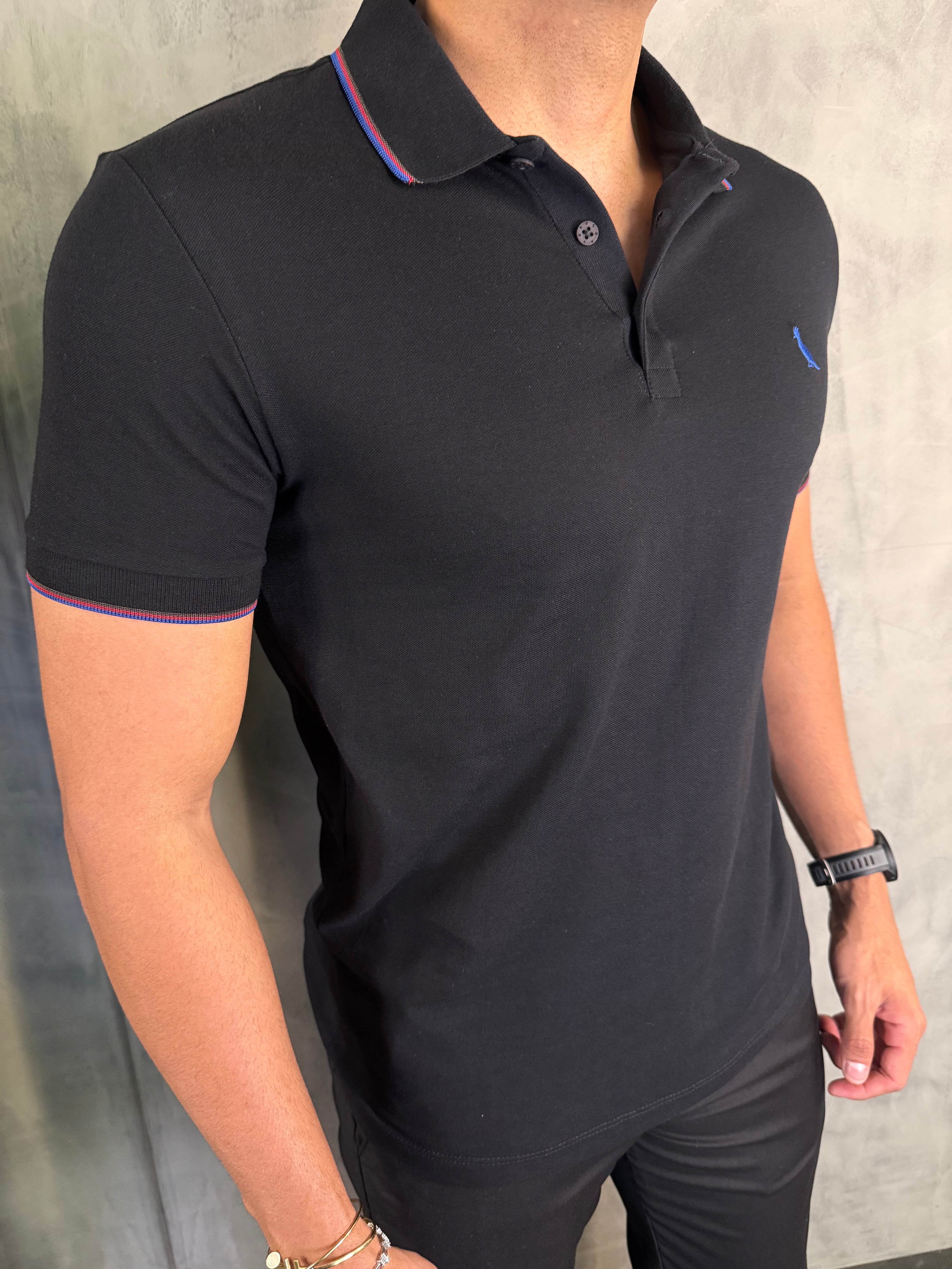 POLO ENXUTO NOVO FRISO RESERVA PRETO