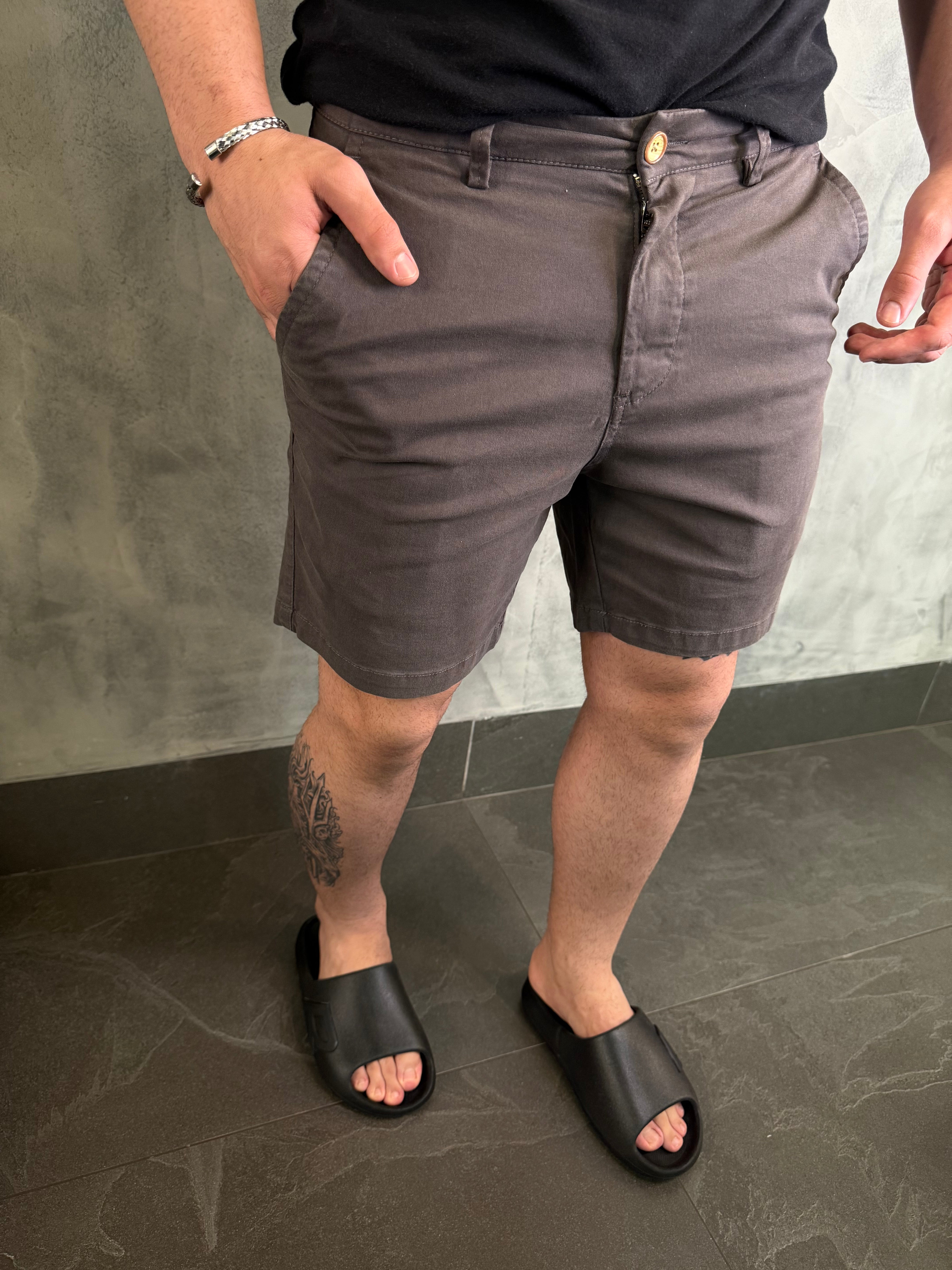 BERMUDA SARJA CURTA COLLOR STRETCH BAREZY