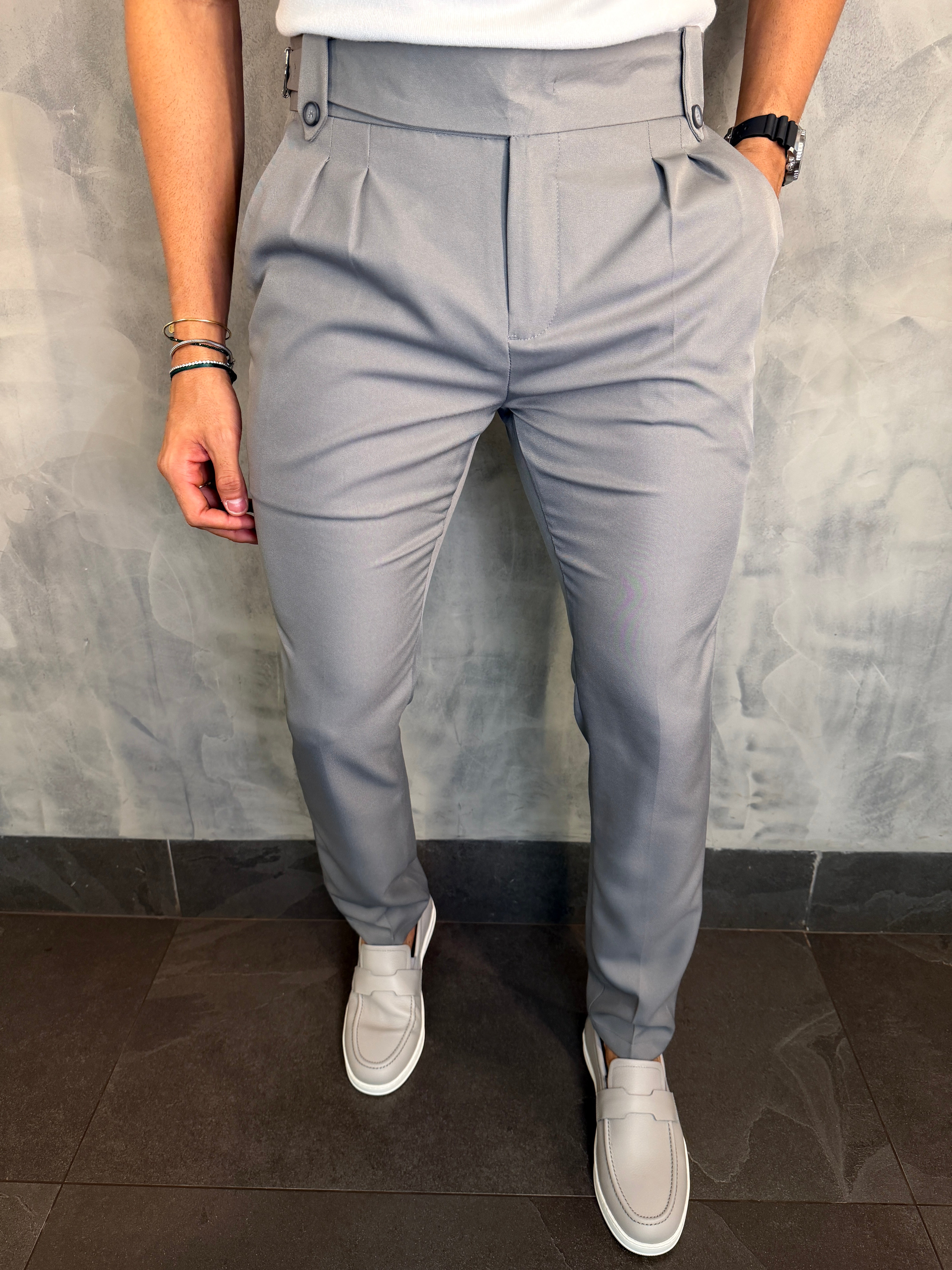 CALÇA ALF. GURKHA LISBOA PONTO H CINZA