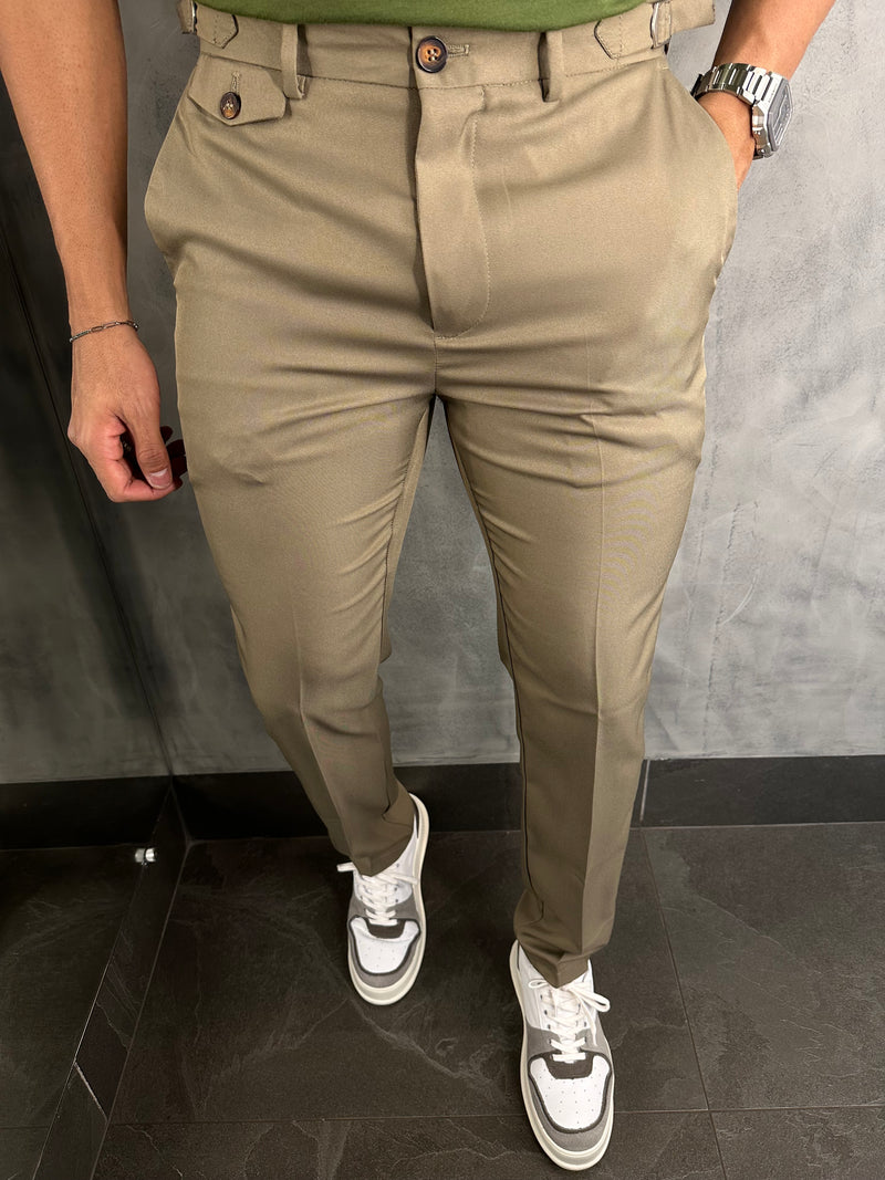 CALÇA ALFAIATARIA MEMPHIS PONTO H KHAKI