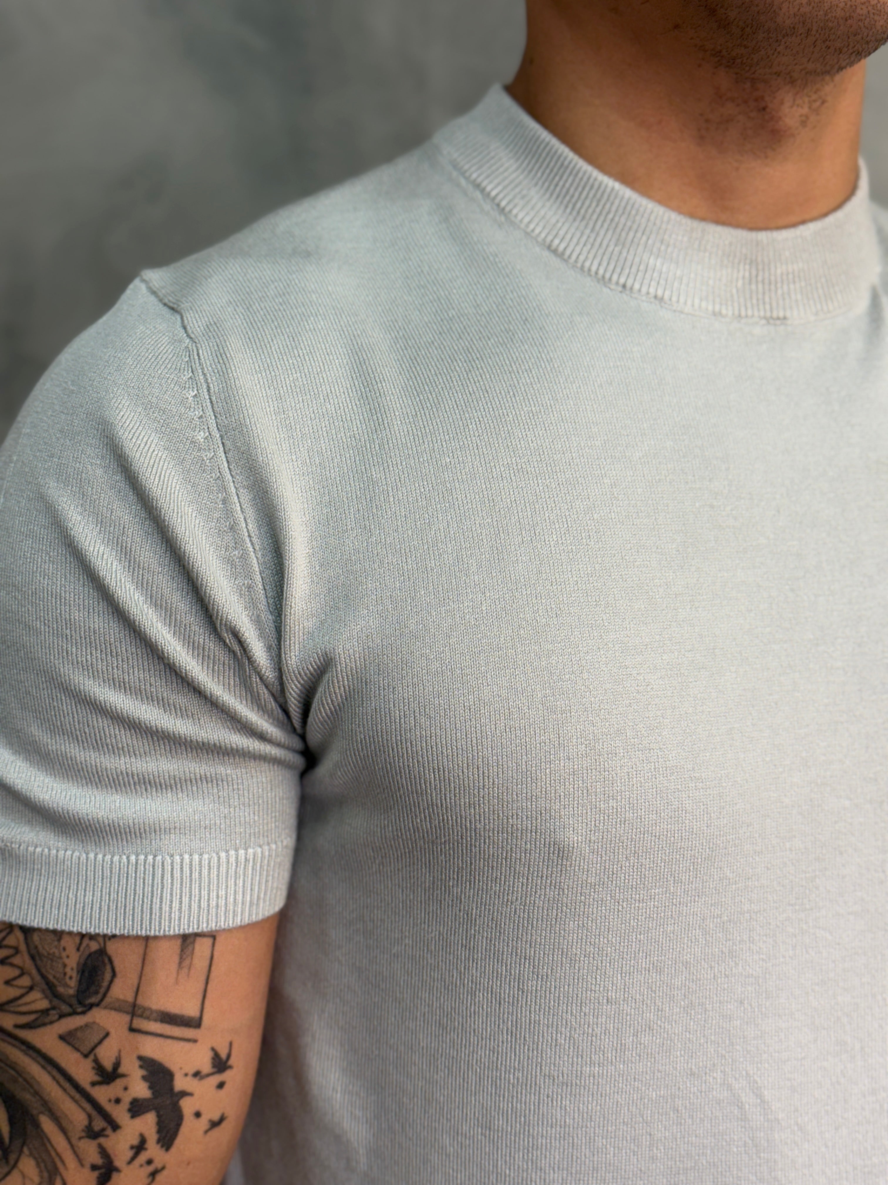 CAMISETA GOLA ALTA TRICOT PONTO H