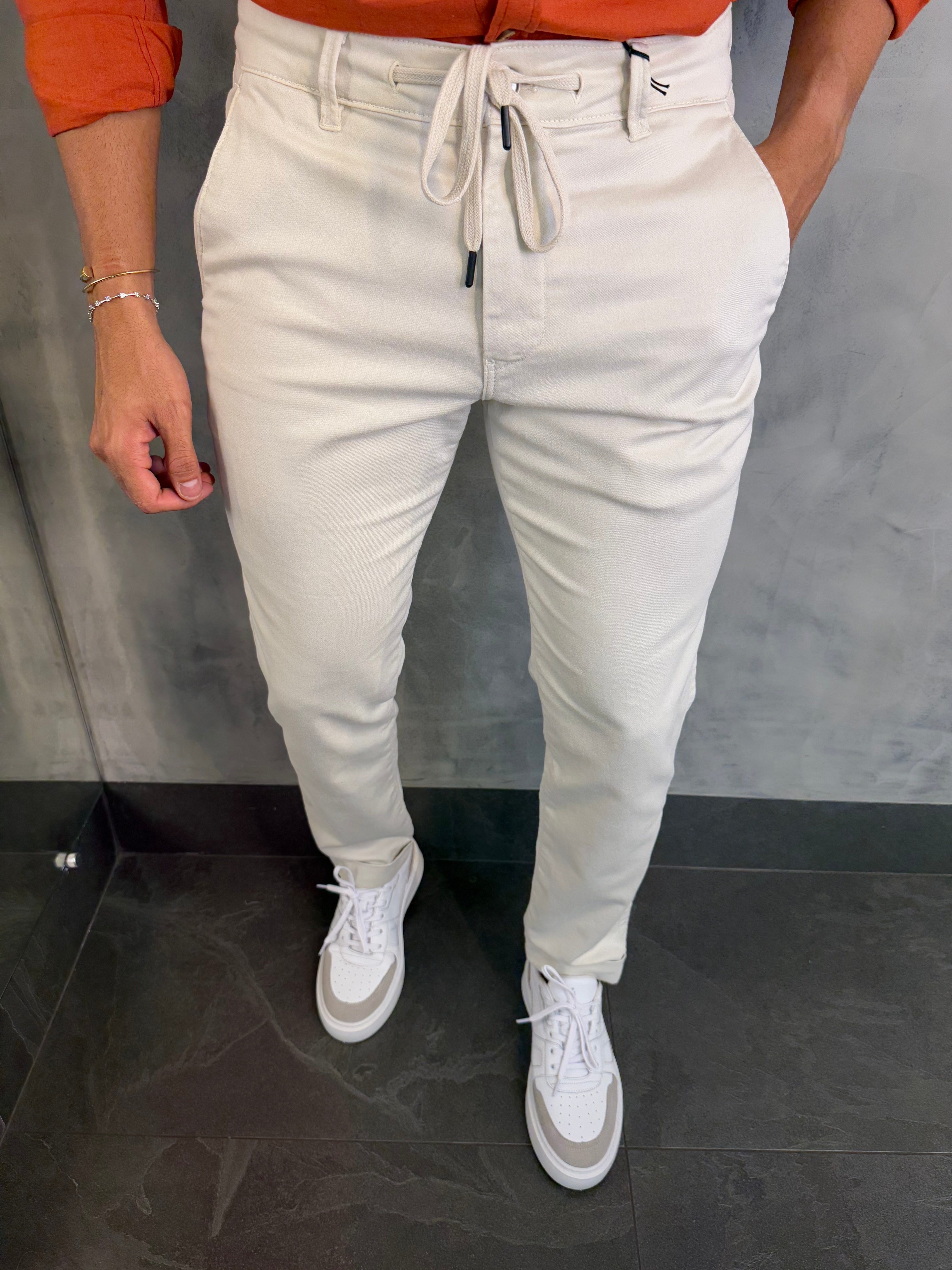 CALÇA SARJA MOLETOM SKINNY PONTO H