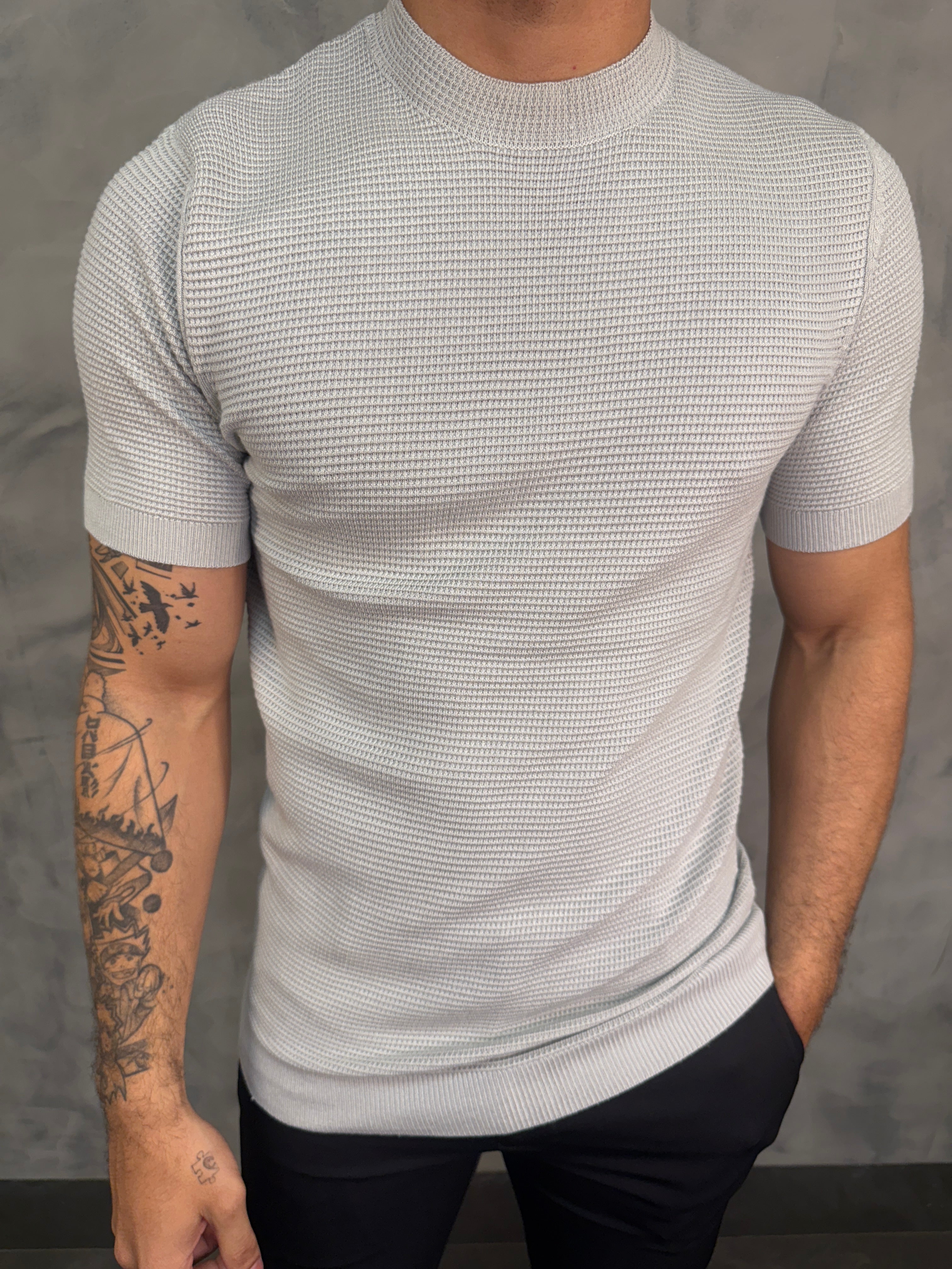 CAMISETA TRICOT WAFER PONTO H