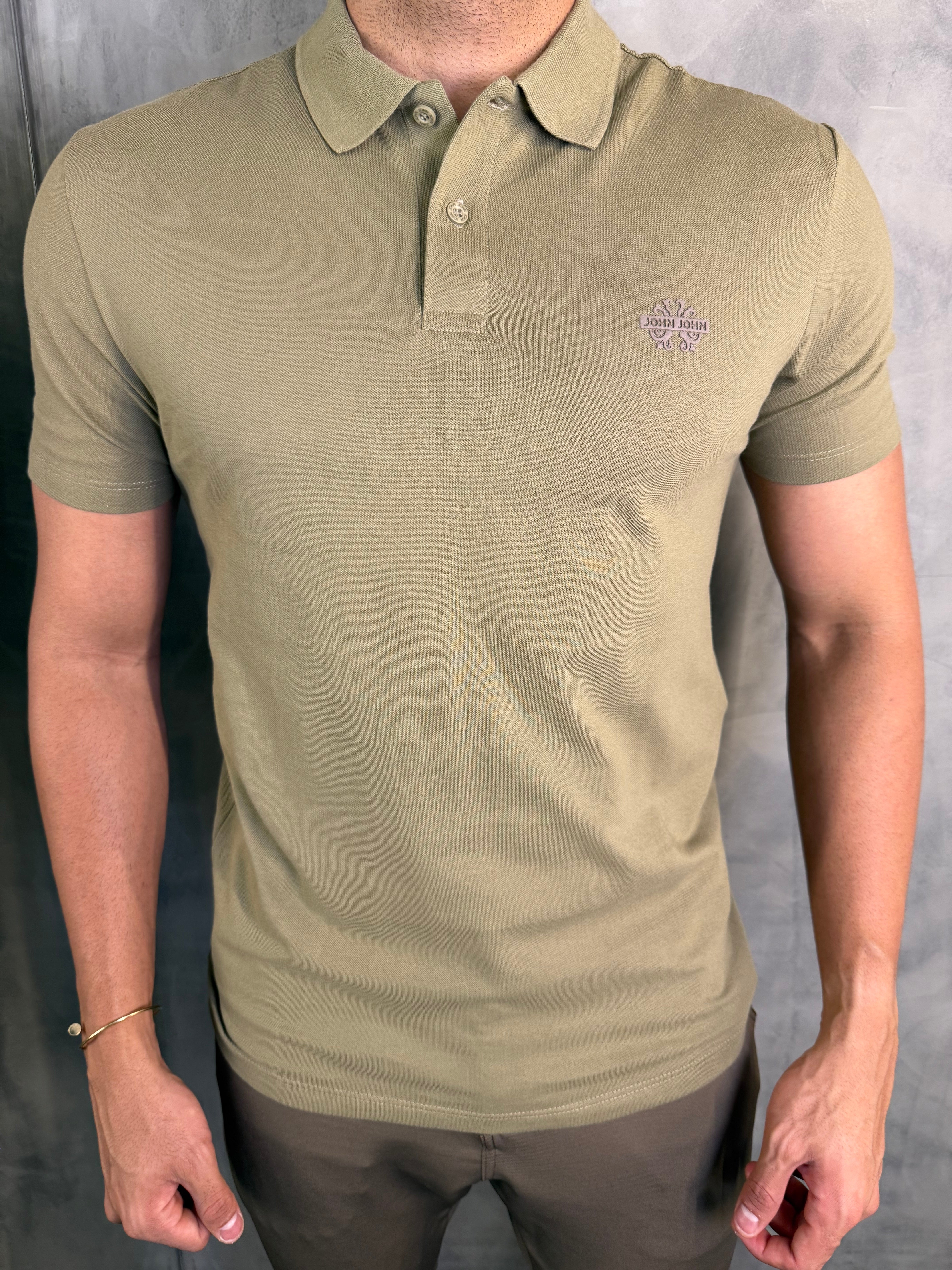 POLO LIGHT TRANSFER TAUPE JOHN JOHN BEGE MÉDIO